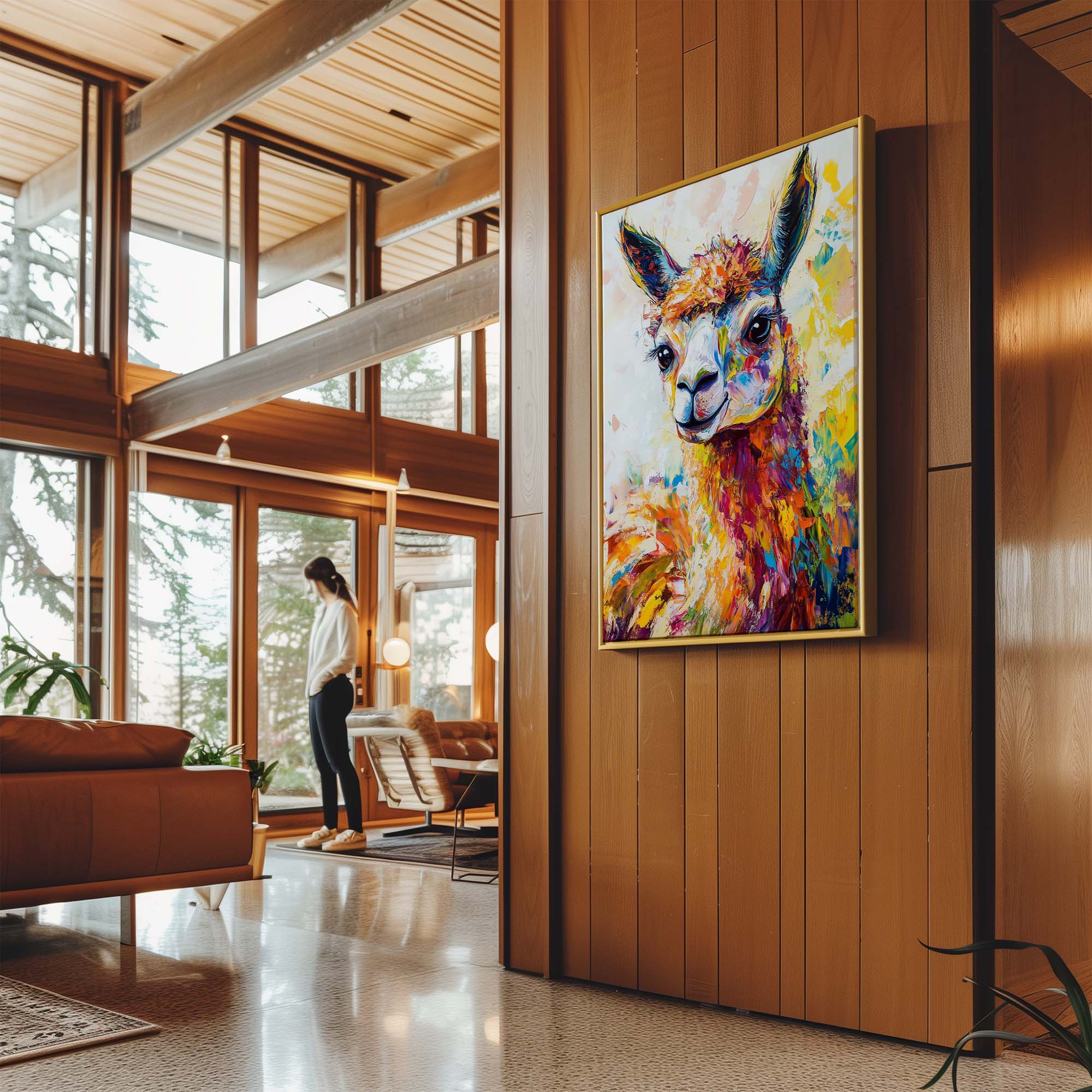 Patchwork Alpaca Canvas Print Canvas Art Wildfrog Art