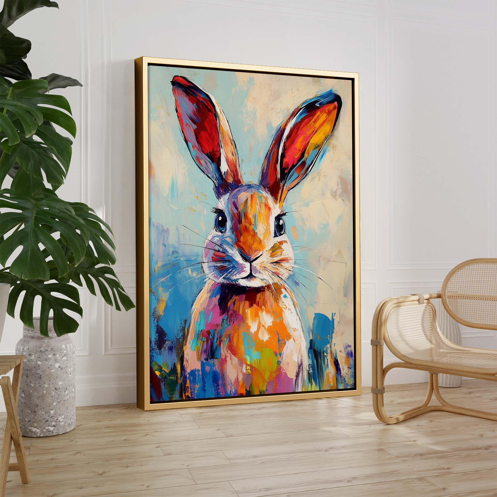 Patchwork Bunny Canvas Print Canvas Art Wildfrog Art
