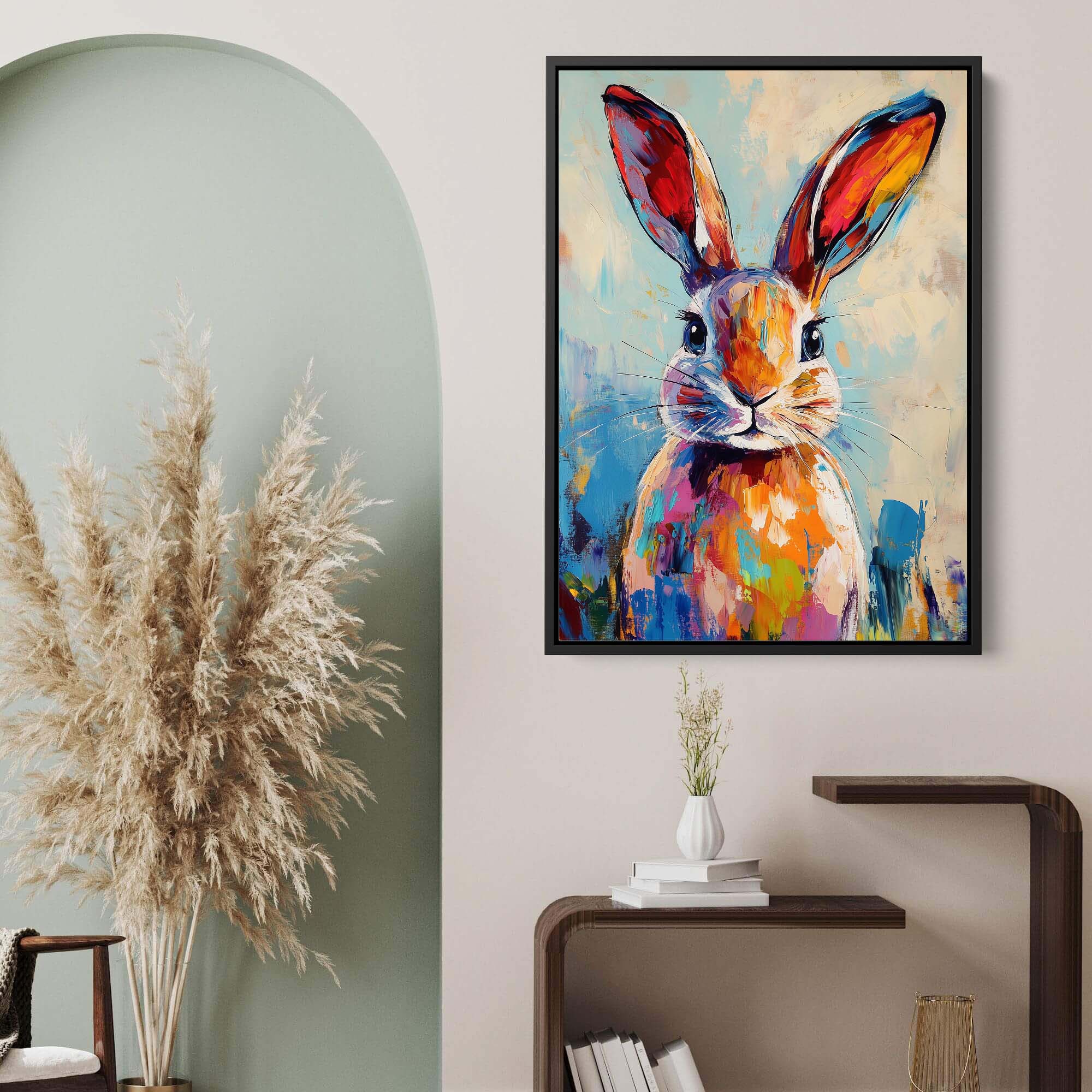 Patchwork Bunny Canvas Print Canvas Art Wildfrog Art