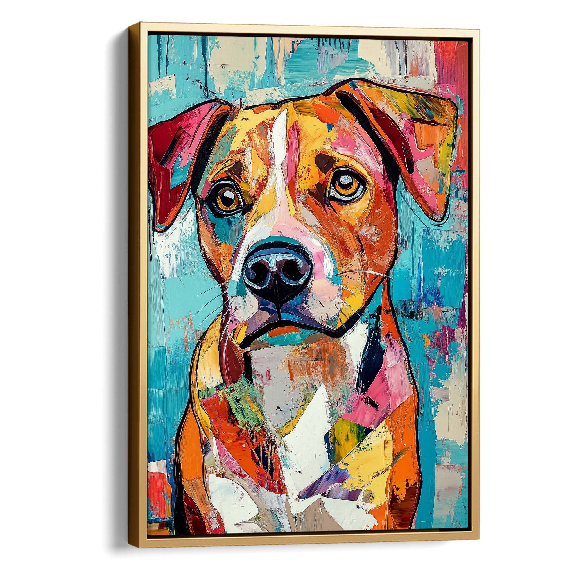 Patchwork Dog Canvas Print Canvas Art Wildfrog Art