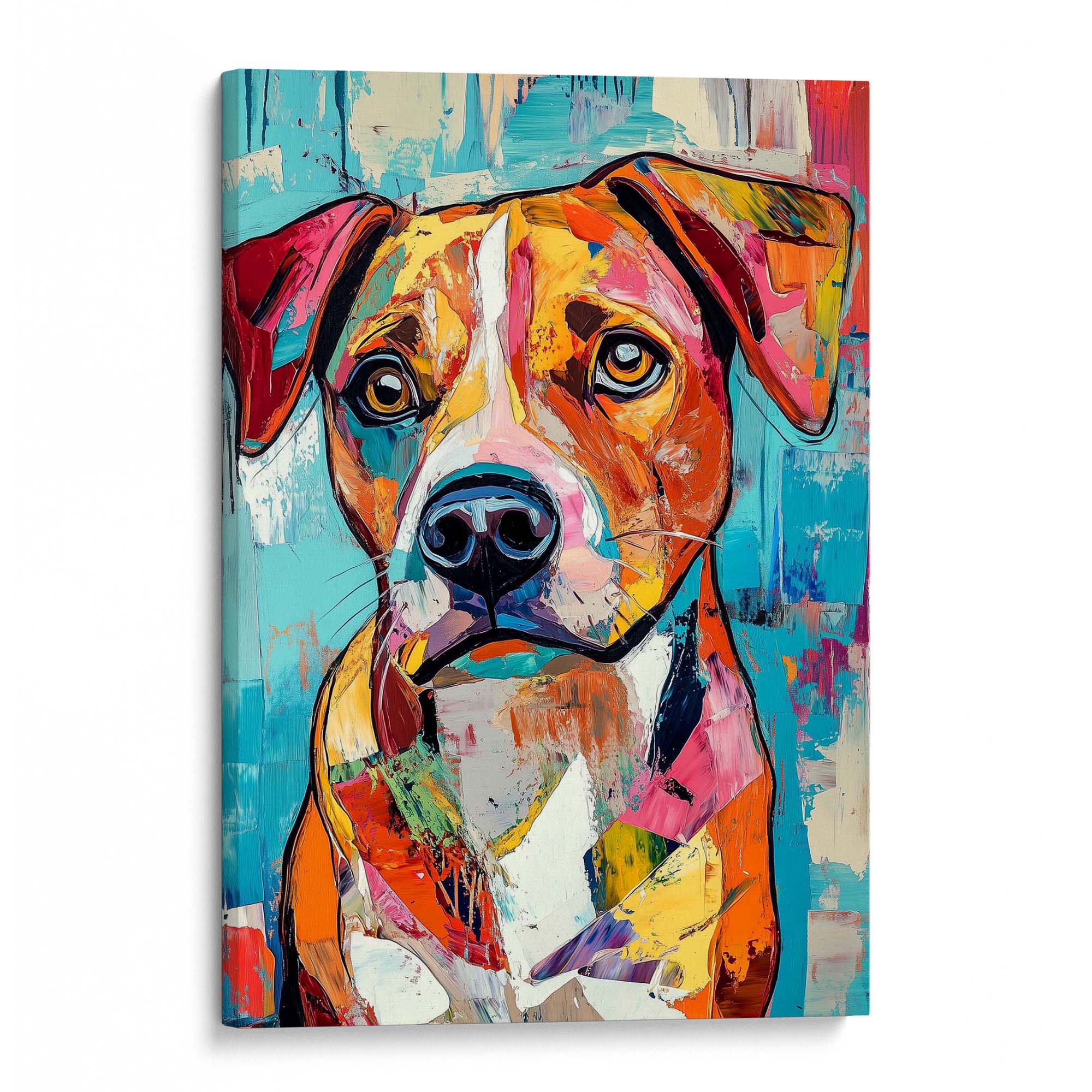 Patchwork Dog Canvas Print Canvas Art Wildfrog Art