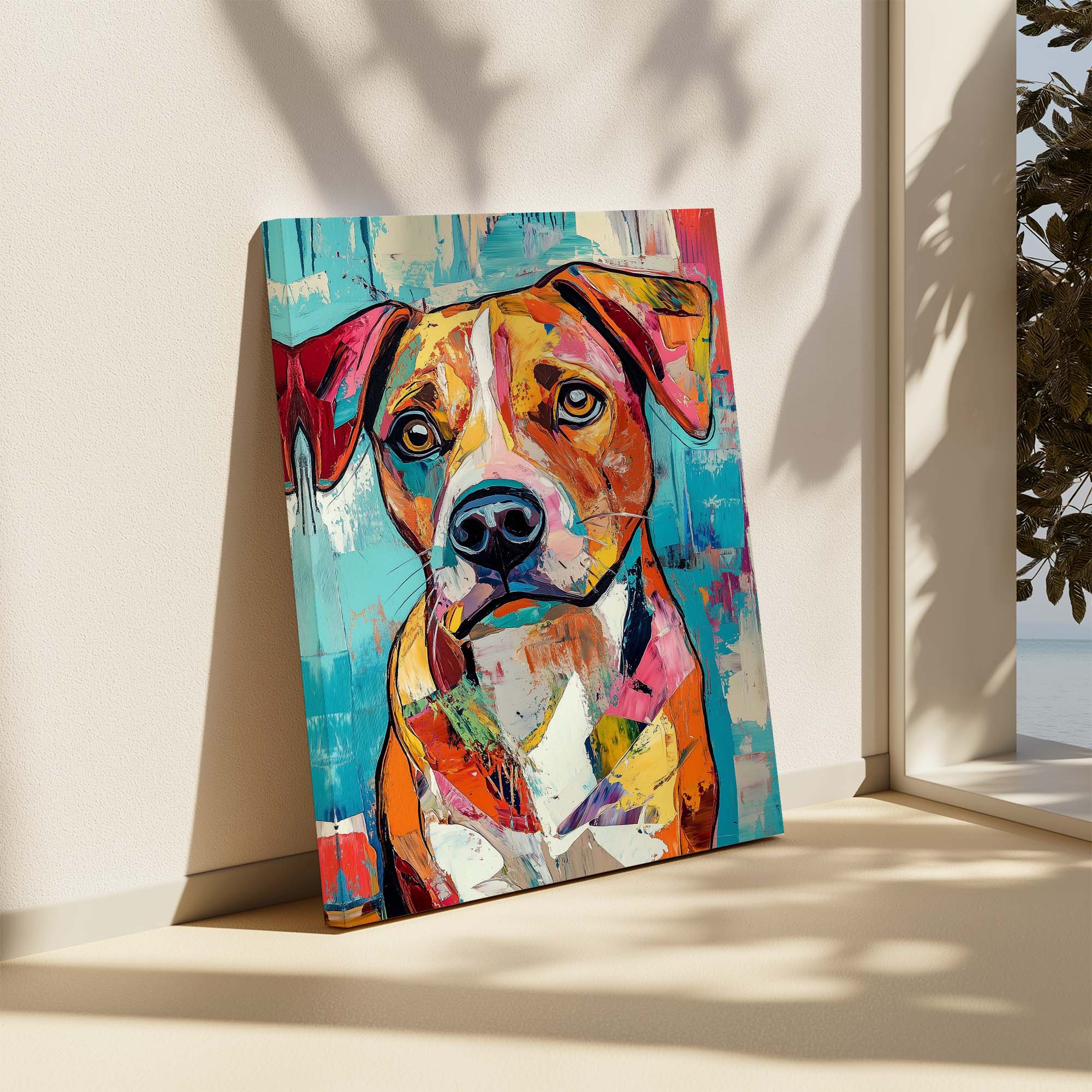 Patchwork Dog Canvas Print Canvas Art Wildfrog Art