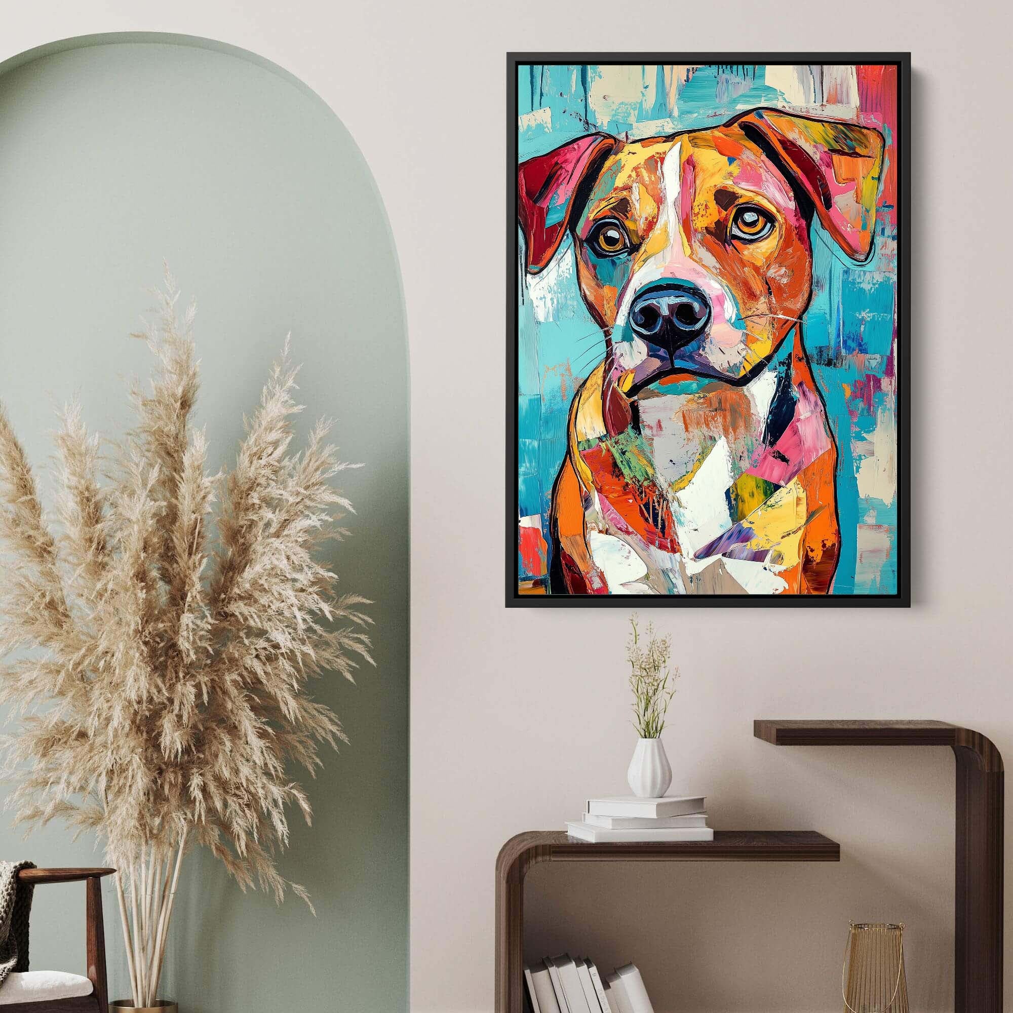 Patchwork Dog Canvas Print Canvas Art Wildfrog Art