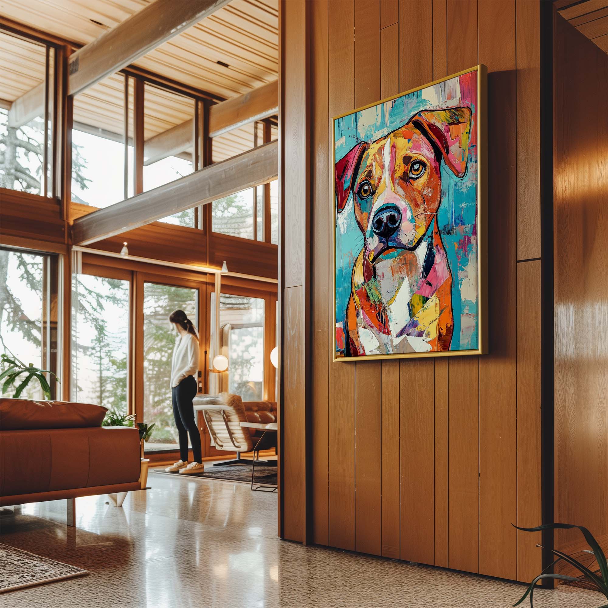 Patchwork Dog Canvas Print Canvas Art Wildfrog Art