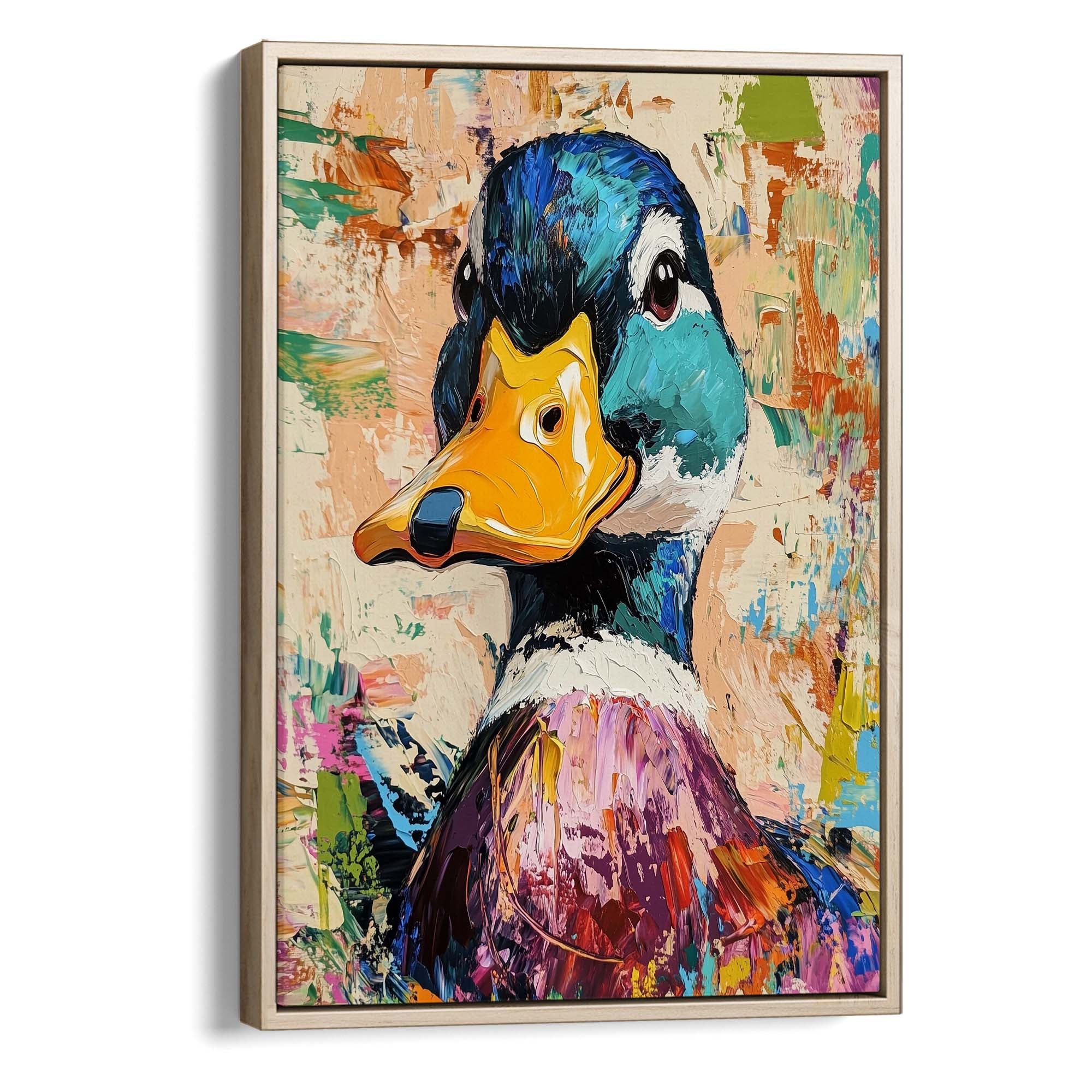 Patchwork Duck Canvas Print Canvas Art Wildfrog Art
