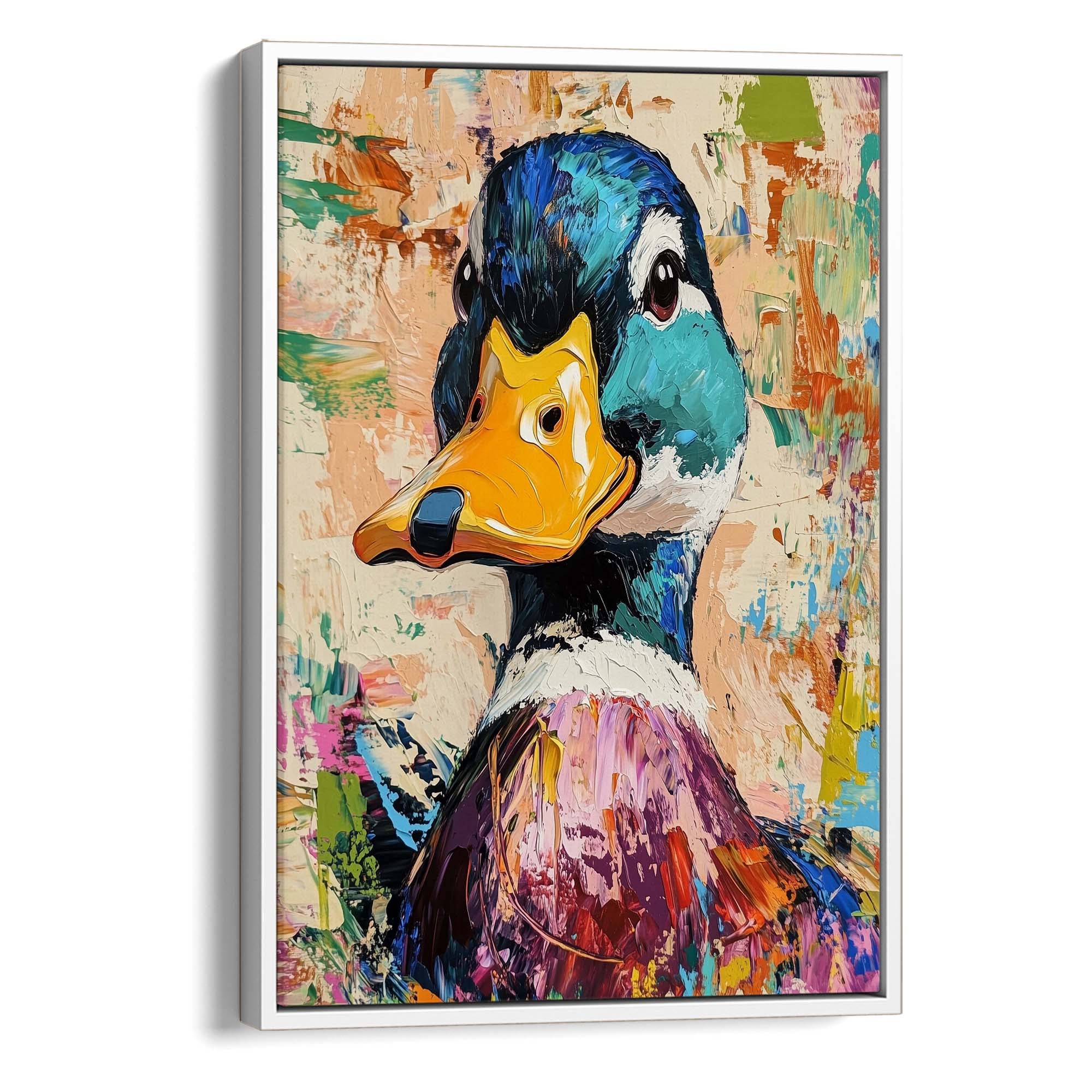Patchwork Duck Canvas Print Canvas Art Wildfrog Art