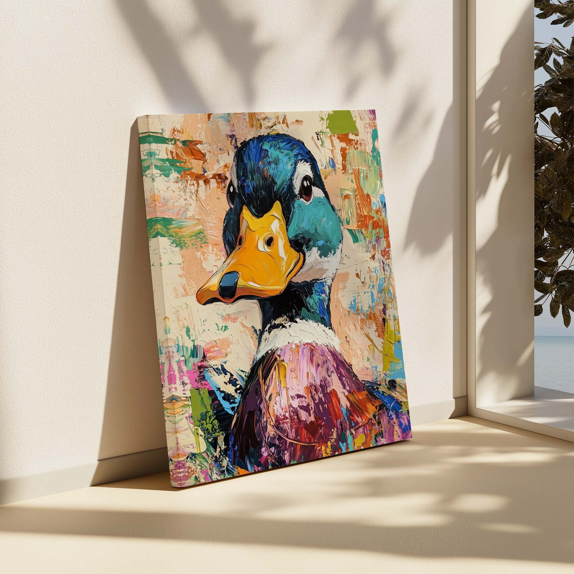Patchwork Duck Canvas Print Canvas Art Wildfrog Art