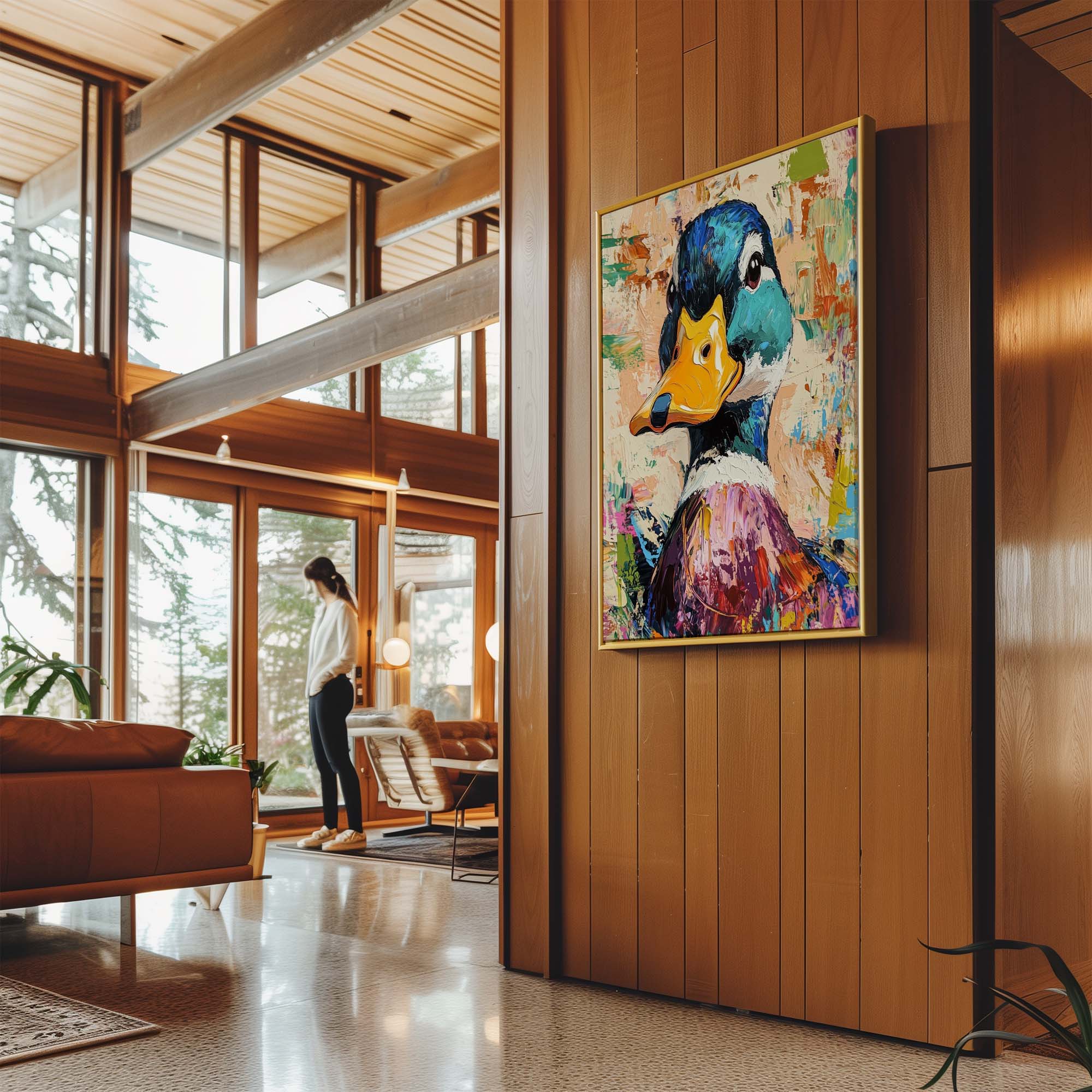 Patchwork Duck Canvas Print Canvas Art Wildfrog Art