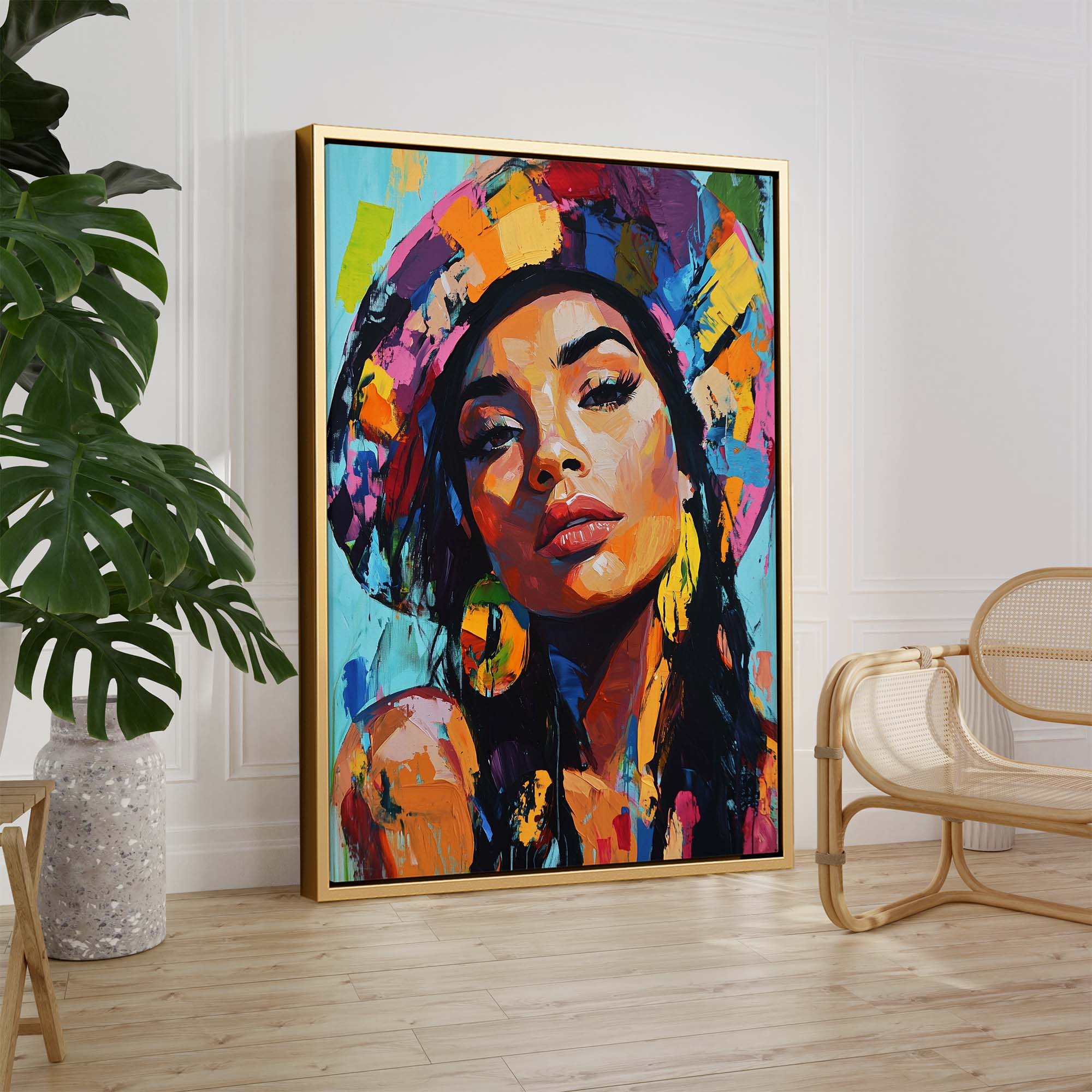 Patchwork Fashionista Canvas Print Canvas Art Wildfrog Art