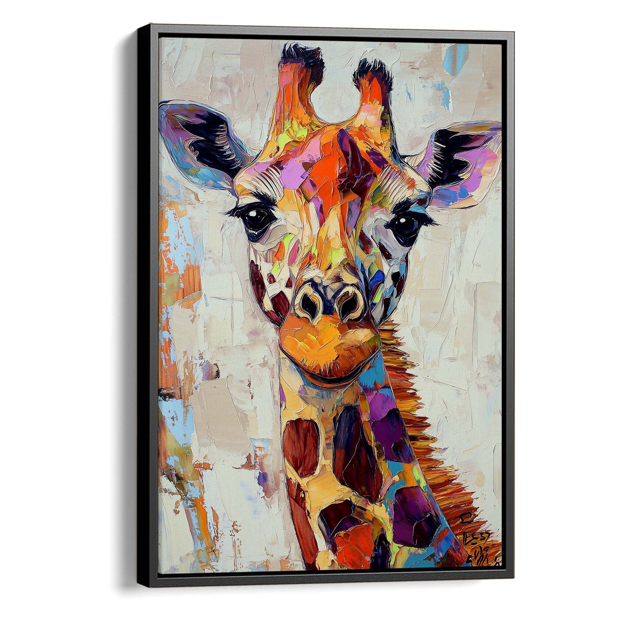 Patchwork Giraffe Canvas Print Canvas Art Wildfrog Art