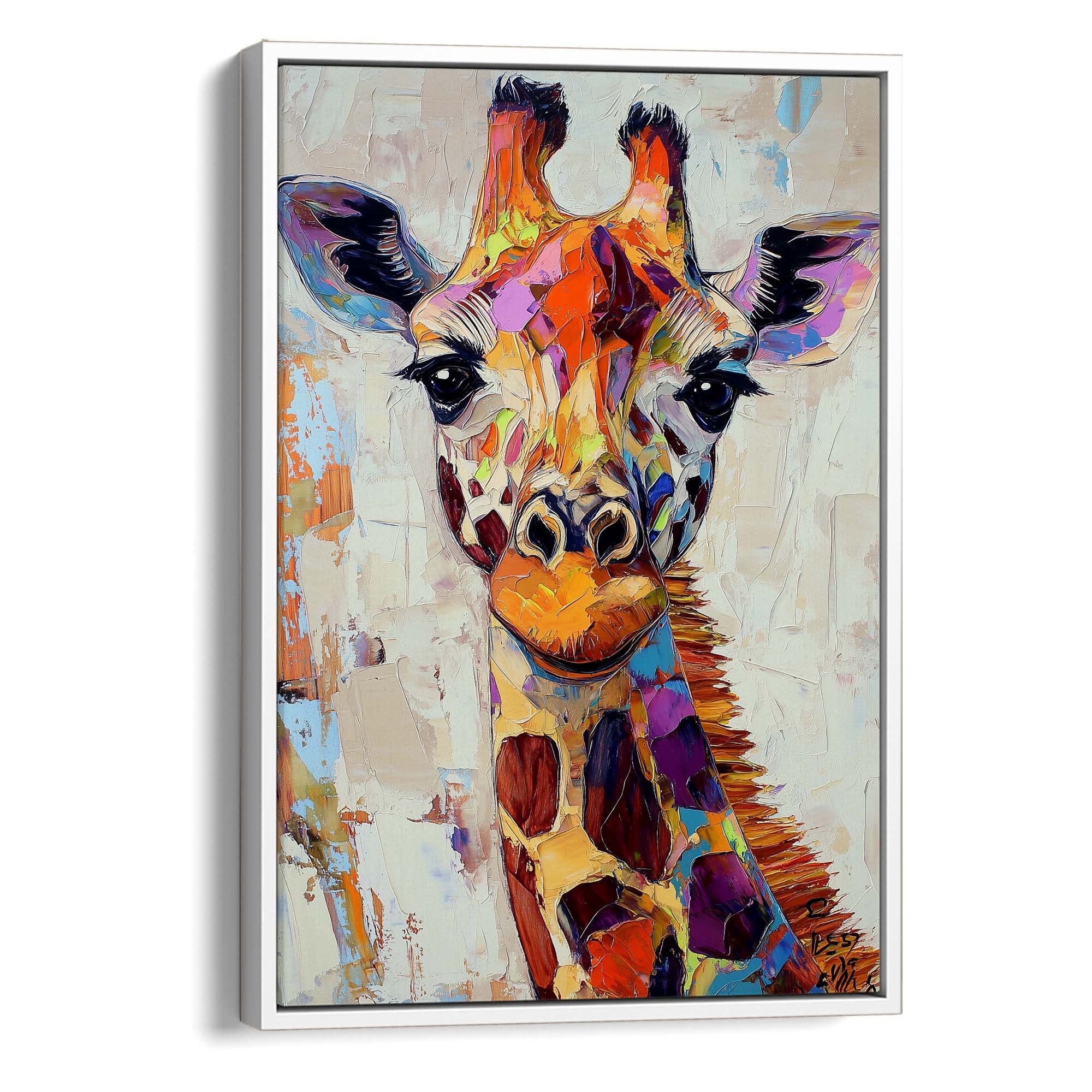Patchwork Giraffe Canvas Print Canvas Art Wildfrog Art