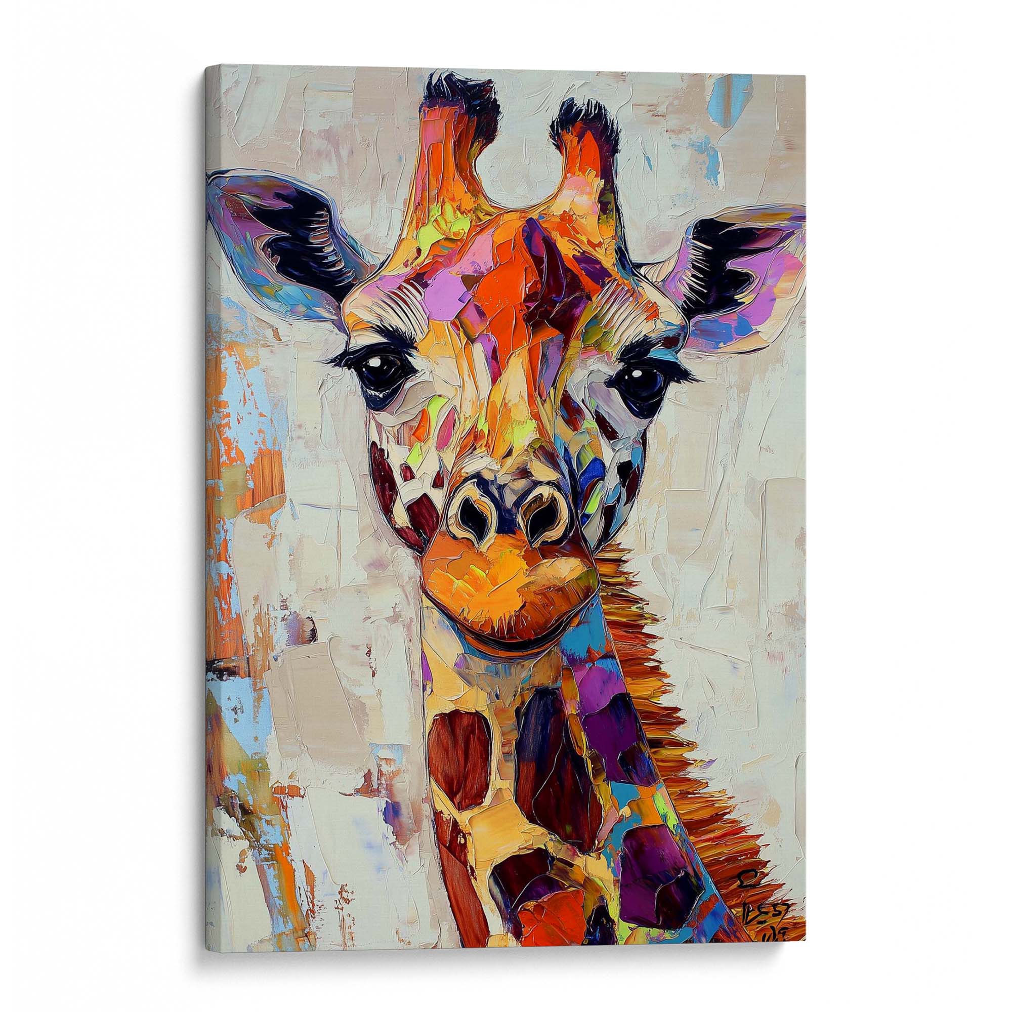 Patchwork Giraffe Canvas Print Canvas Art Wildfrog Art