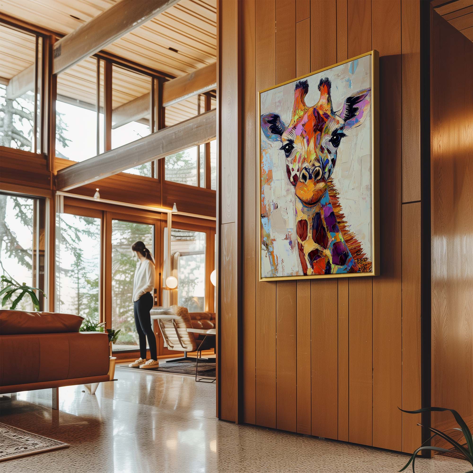 Patchwork Giraffe Canvas Print Canvas Art Wildfrog Art