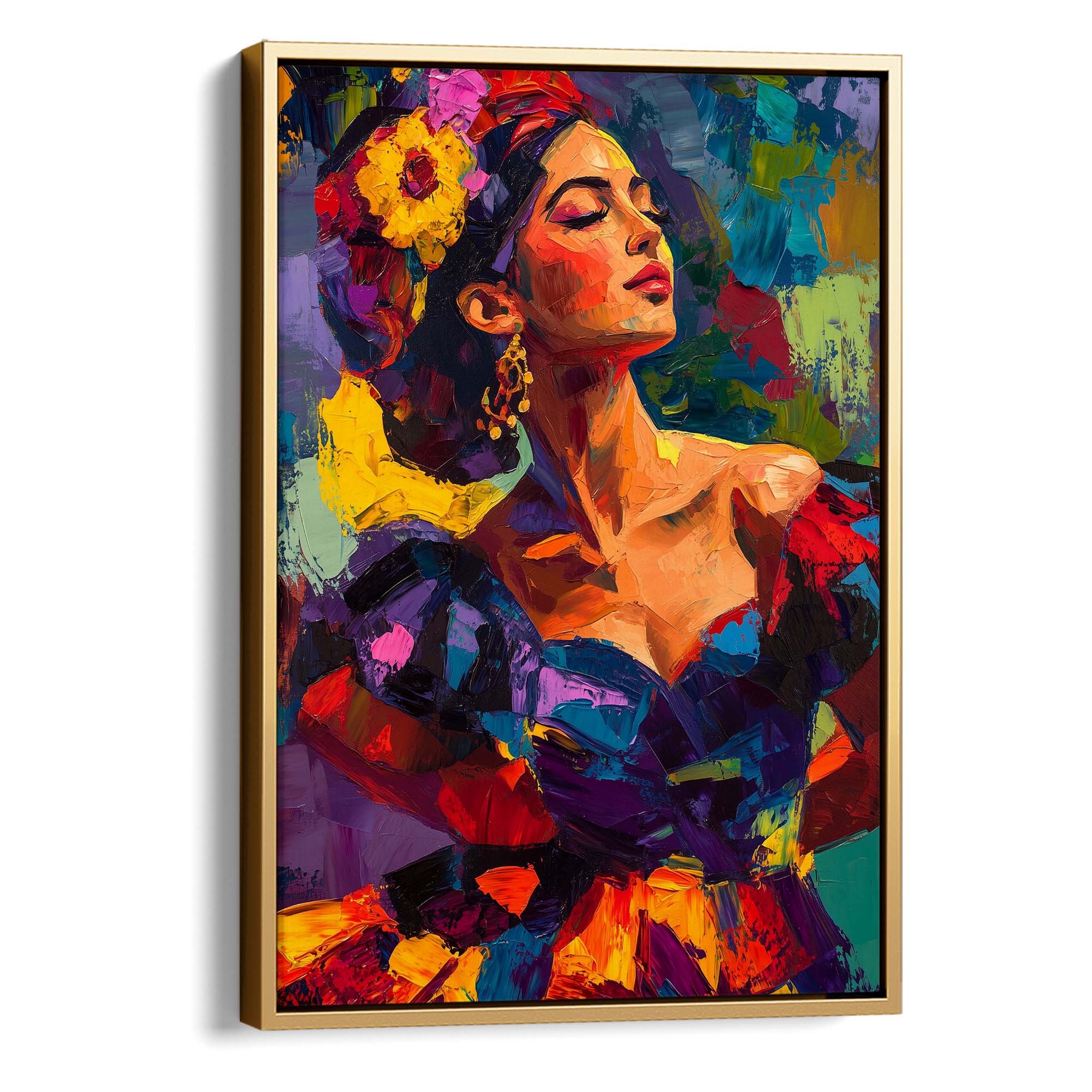 Patchwork Lady Canvas Print Canvas Art Wildfrog Art
