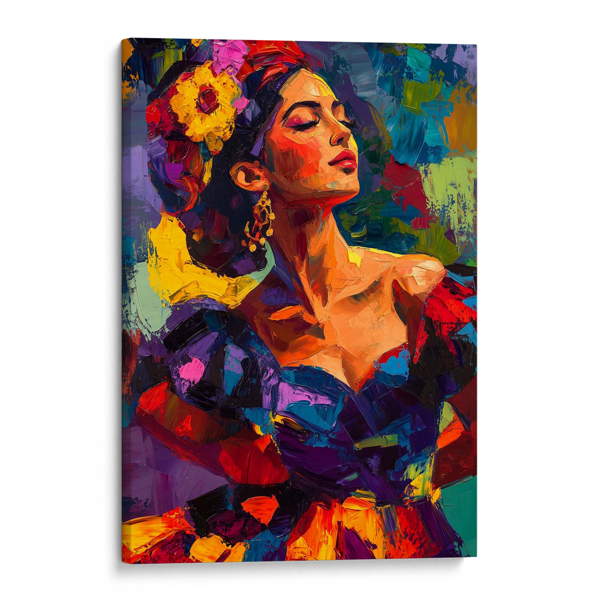 Patchwork Lady Canvas Print Canvas Art Wildfrog Art