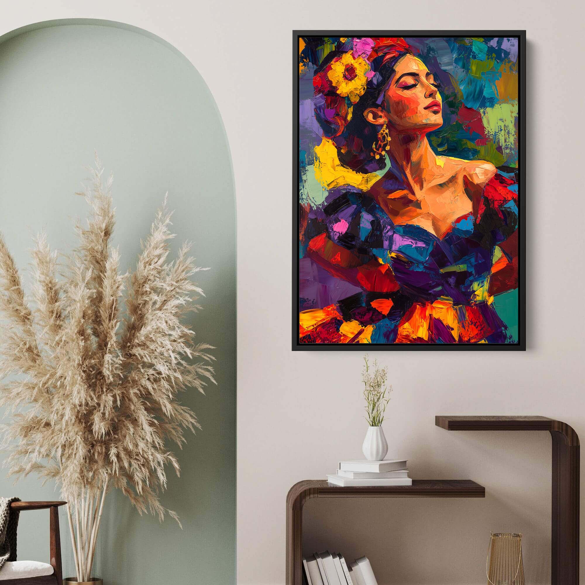 Patchwork Lady Canvas Print Canvas Art Wildfrog Art