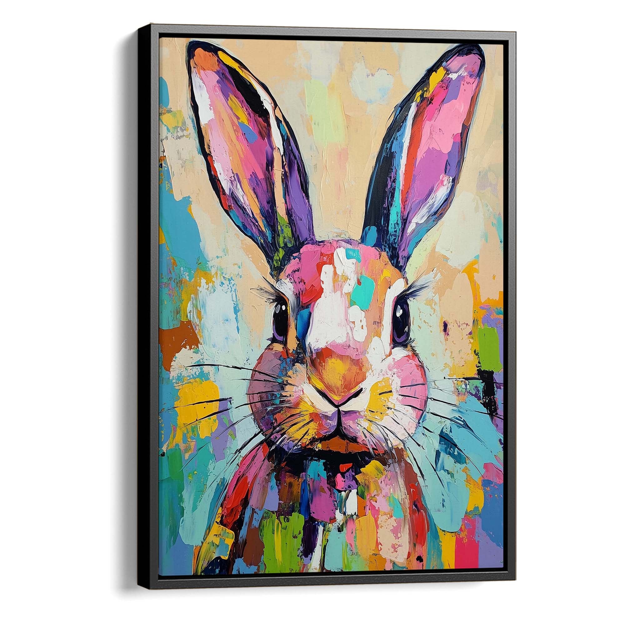 Patchwork Rabbit Canvas Print Canvas Art Wildfrog Art
