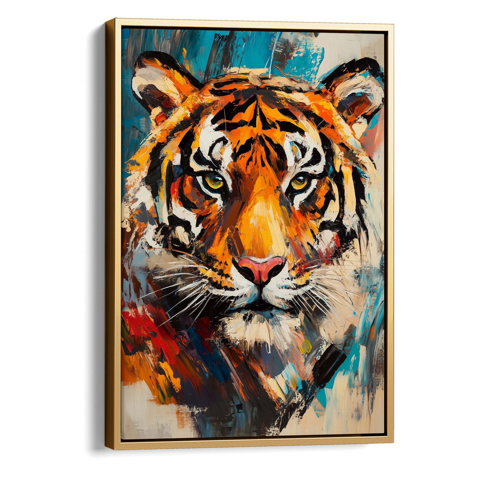 Patchwork Tiger Canvas Print Canvas Art Wildfrog Art