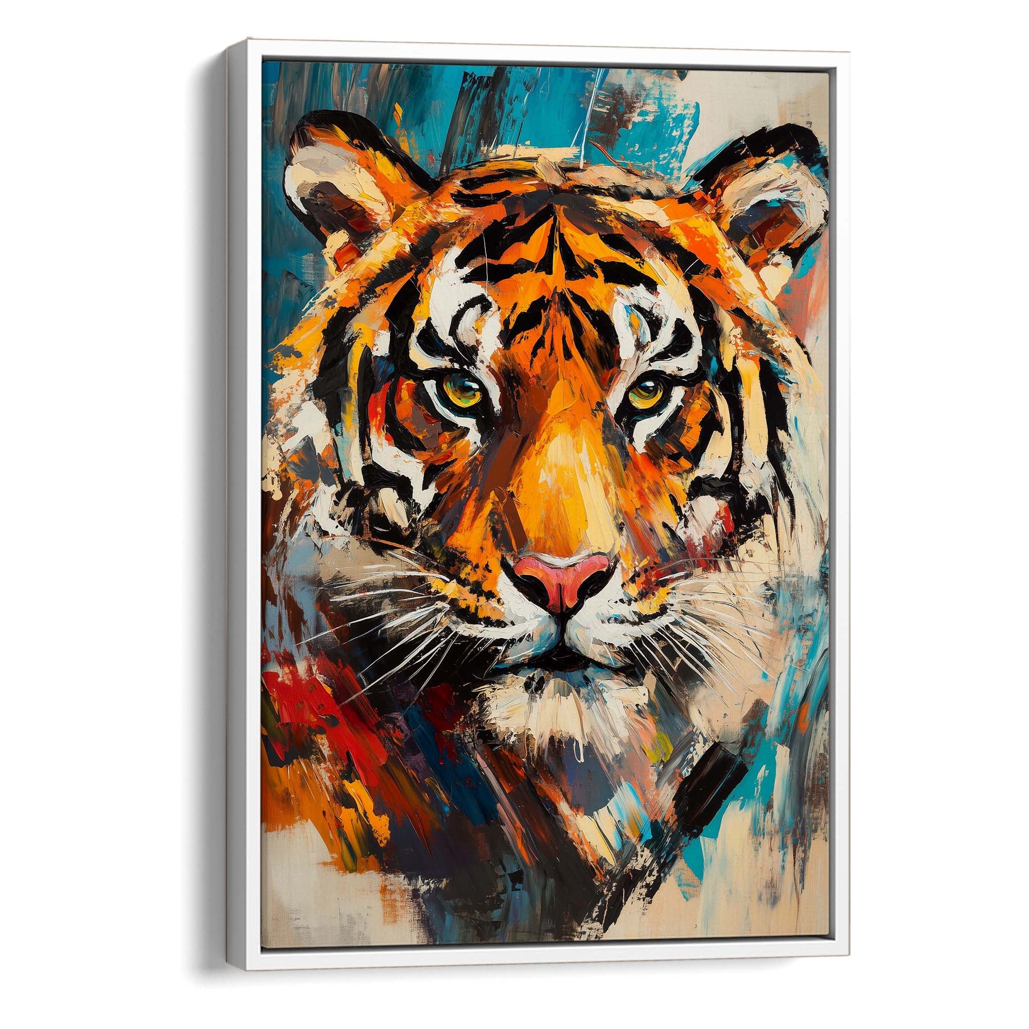 Patchwork Tiger Canvas Print Canvas Art Wildfrog Art