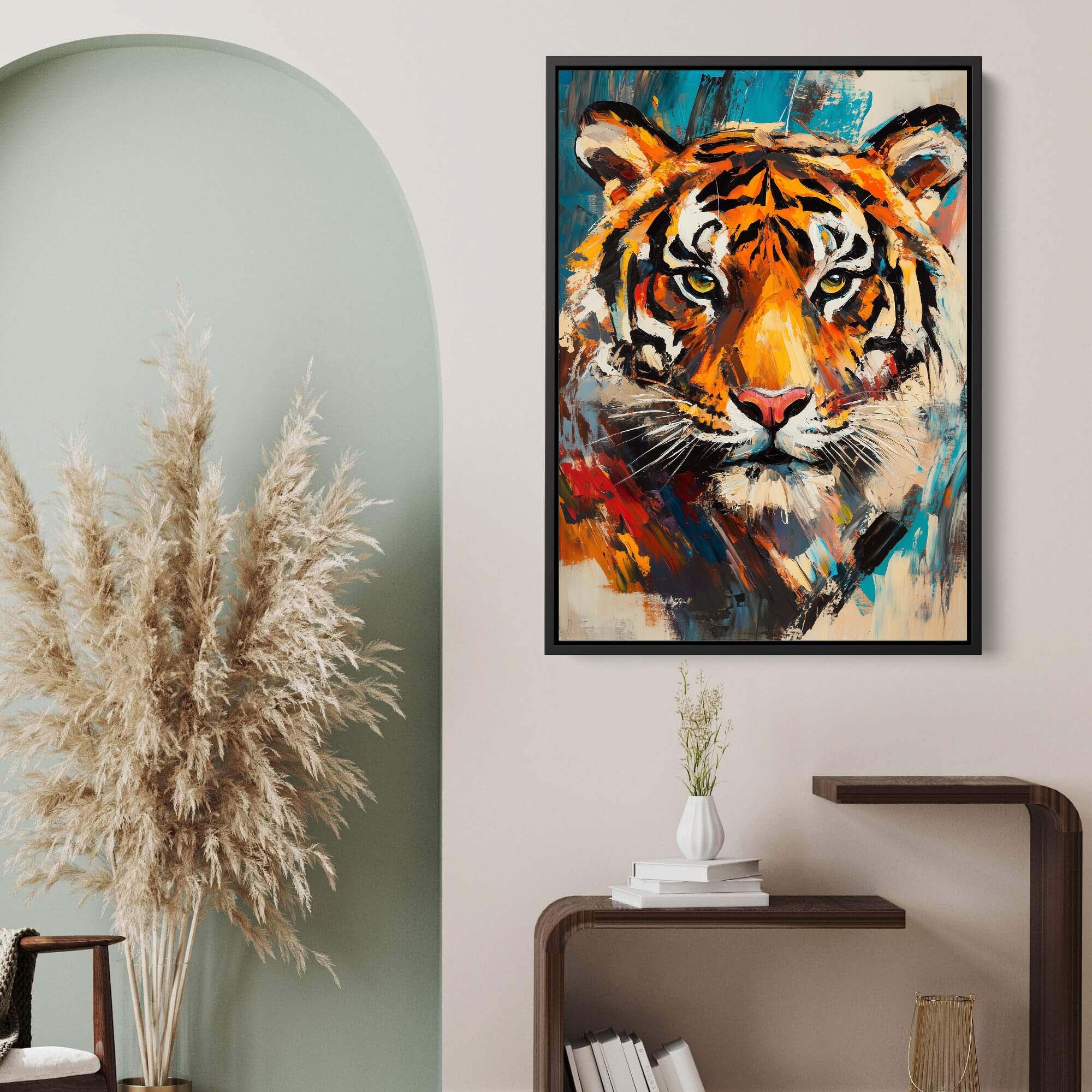 Patchwork Tiger Canvas Print Canvas Art Wildfrog Art