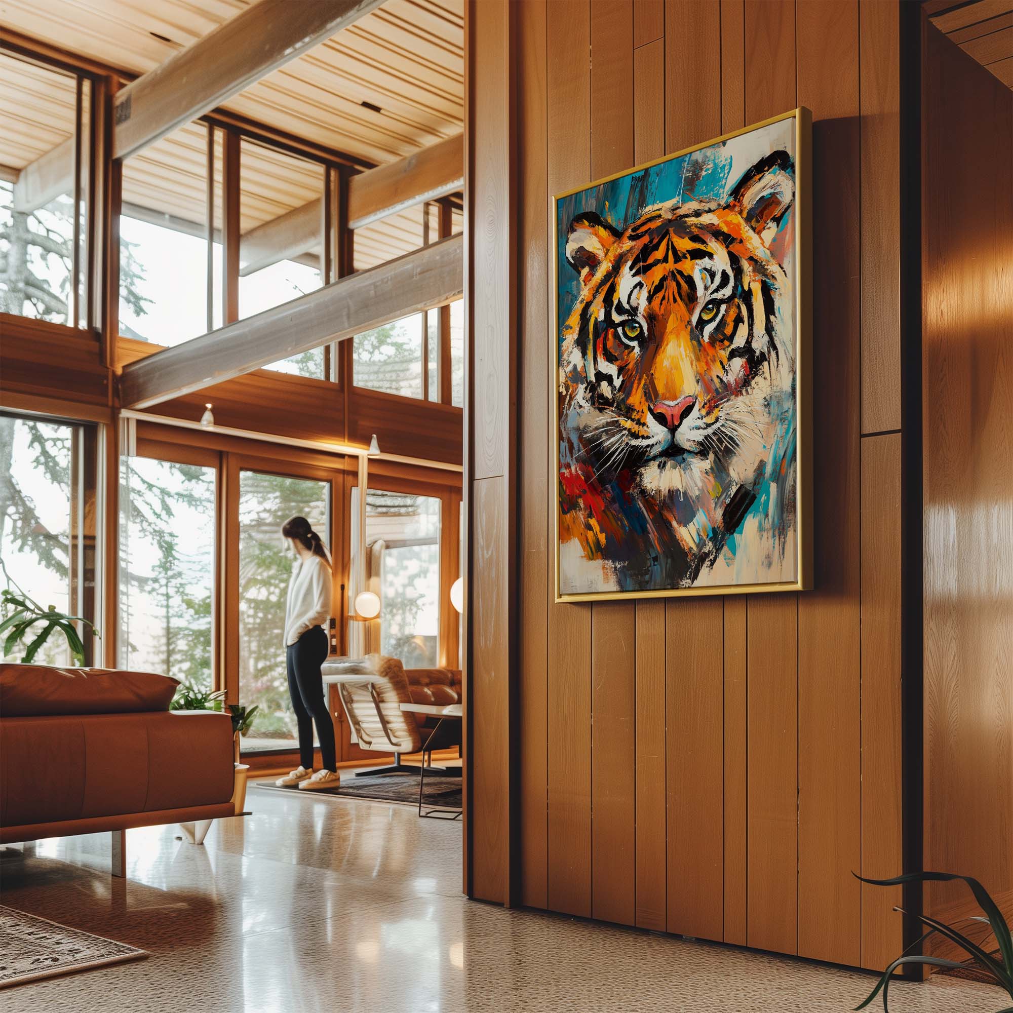 Patchwork Tiger Canvas Print Canvas Art Wildfrog Art