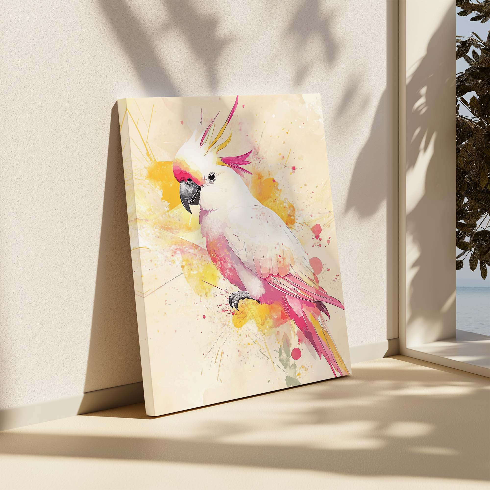 Pink Crest Cockatoo Canvas Print