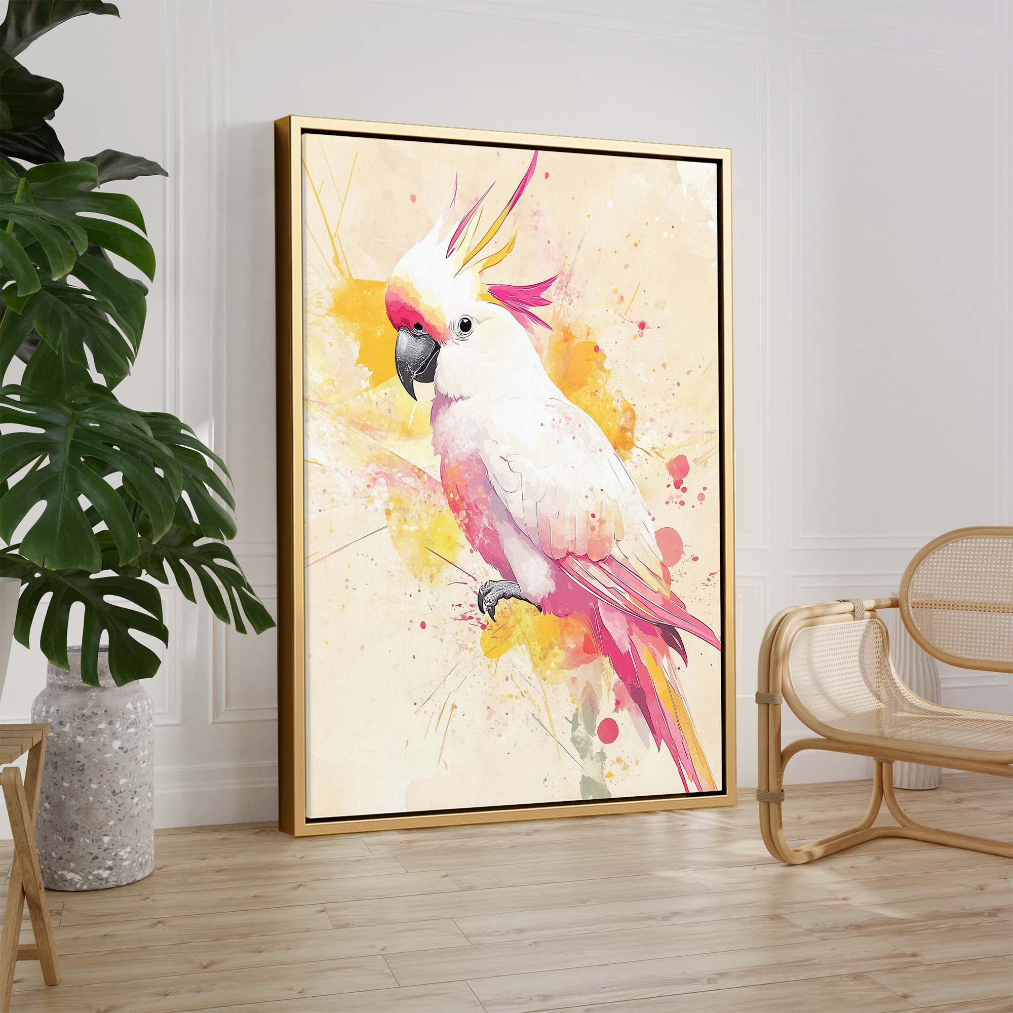 Pink Crest Cockatoo Canvas Print