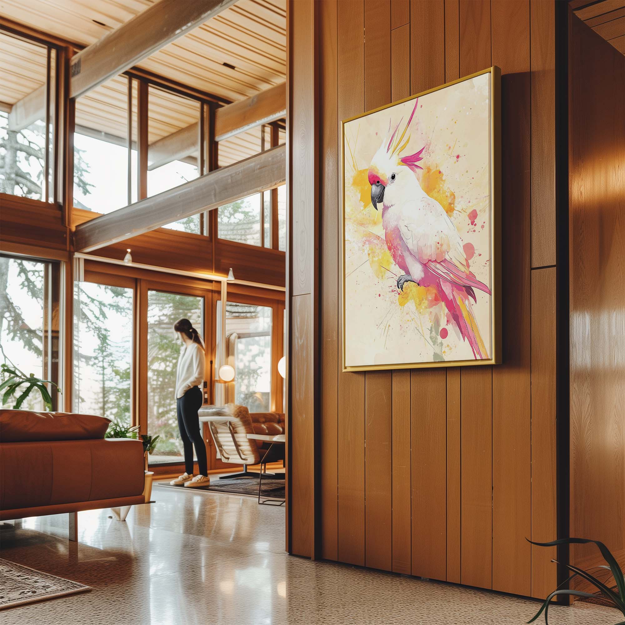 Pink Crest Cockatoo Canvas Print