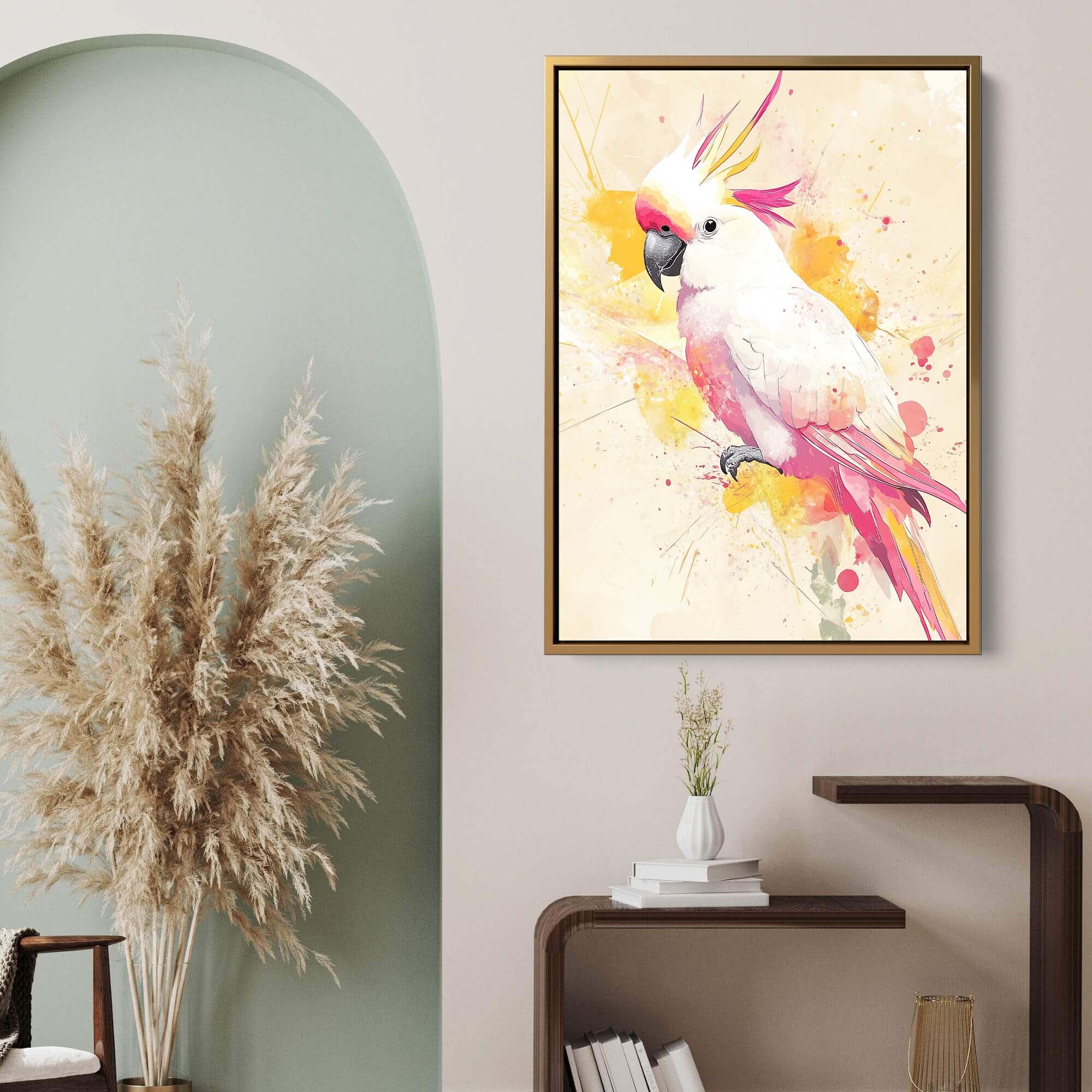 Pink Crest Cockatoo Canvas Print