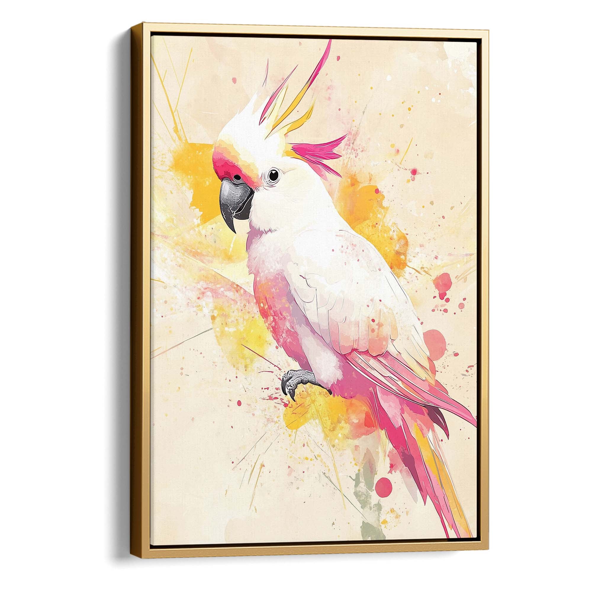 Pink Crest Cockatoo Canvas Print