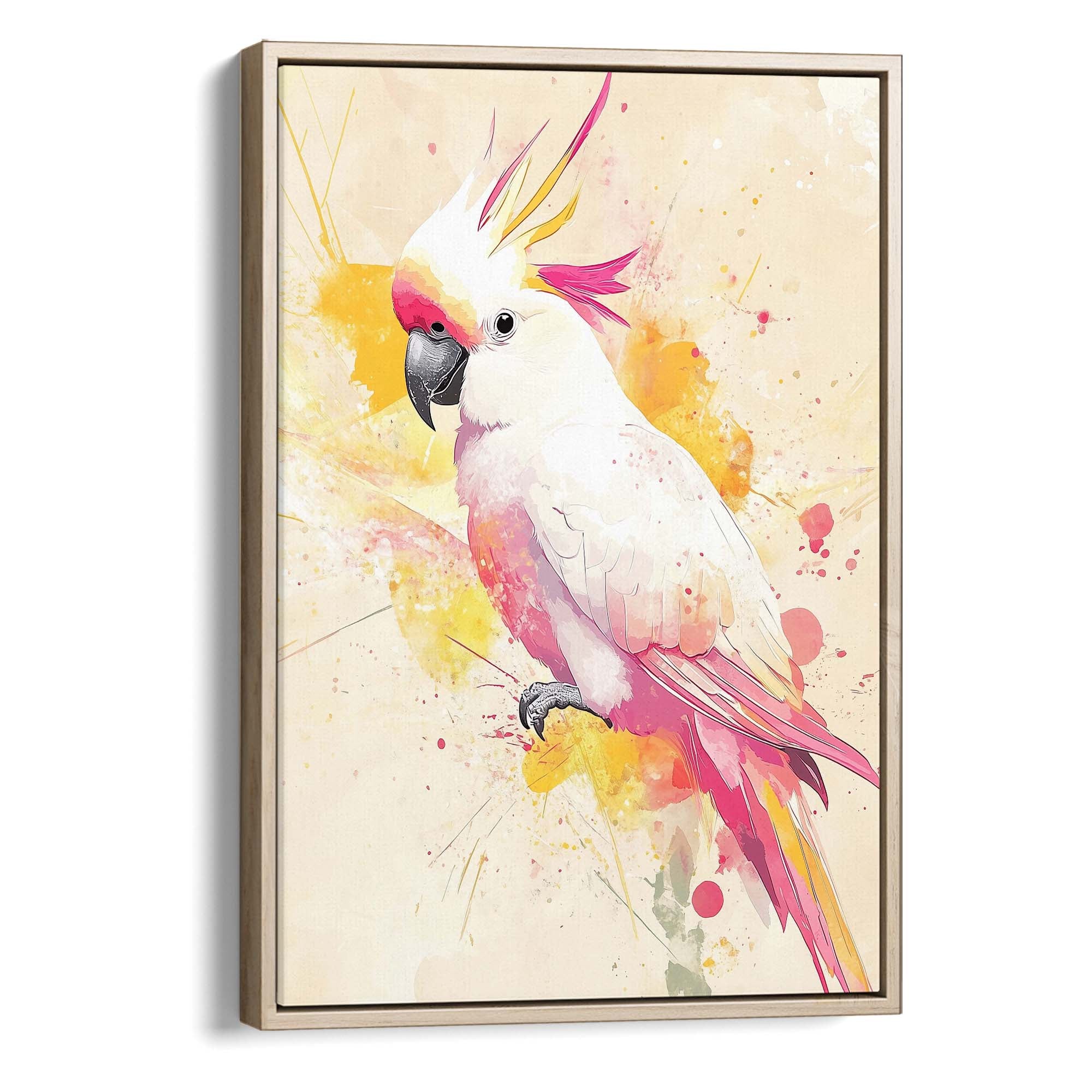 Pink Crest Cockatoo Canvas Print