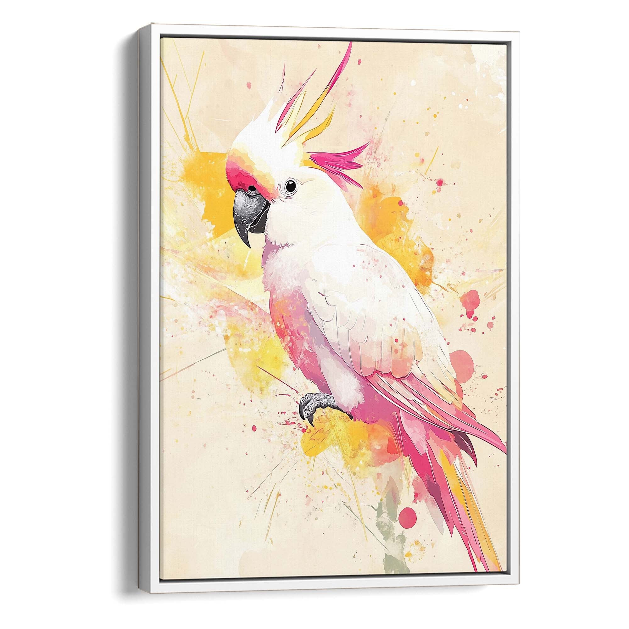 Pink Crest Cockatoo Canvas Print