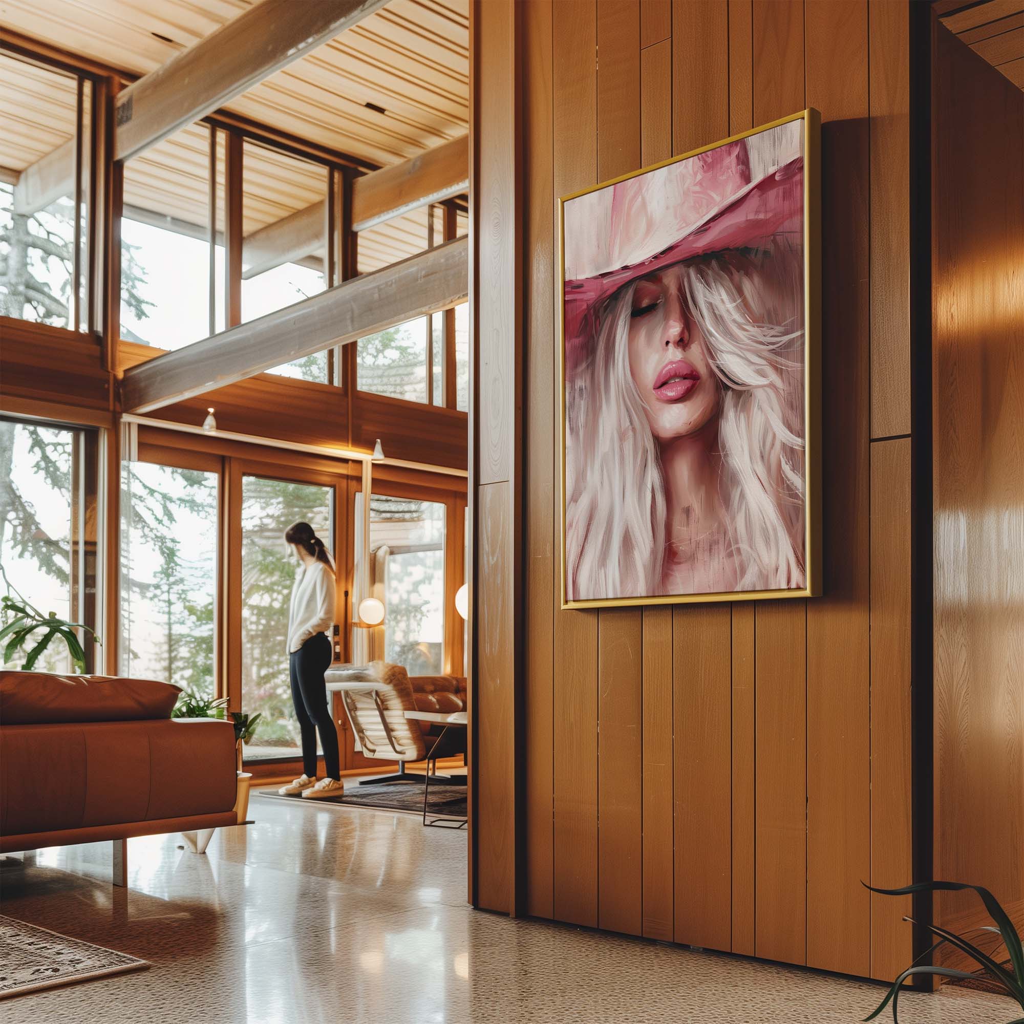 Pink Power Cowgirl Canvas Print