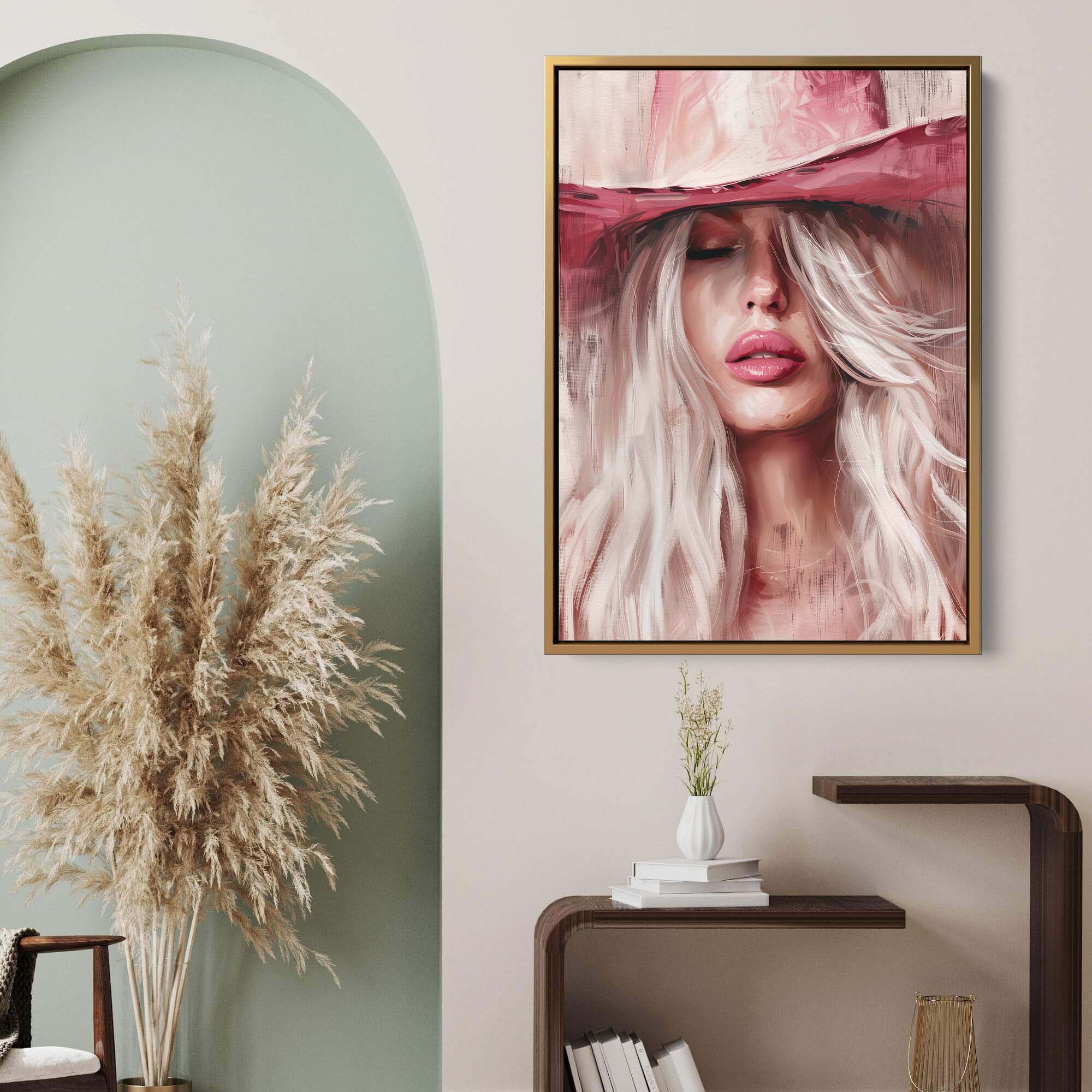 Pink Power Cowgirl Canvas Print