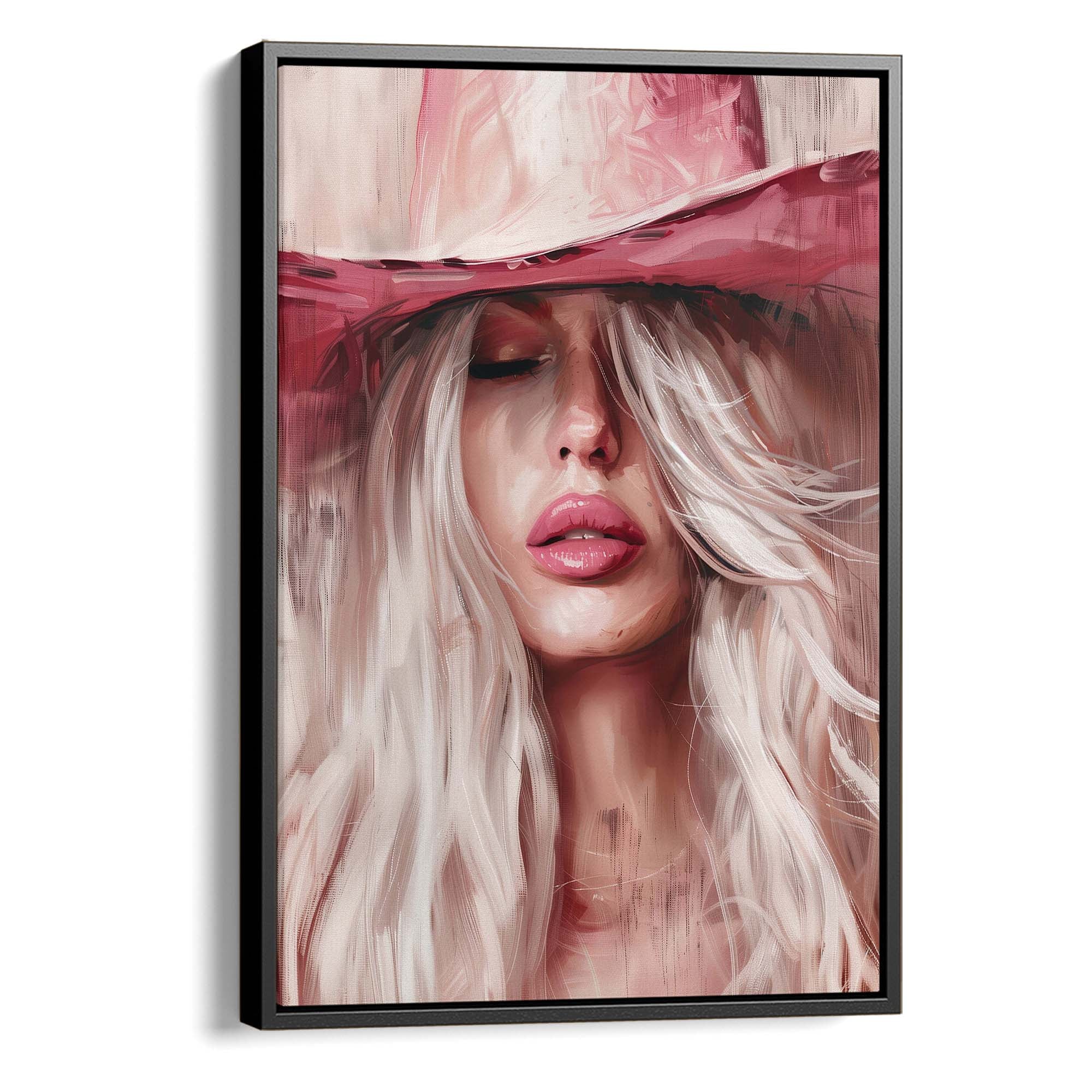 Pink Power Cowgirl Canvas Print