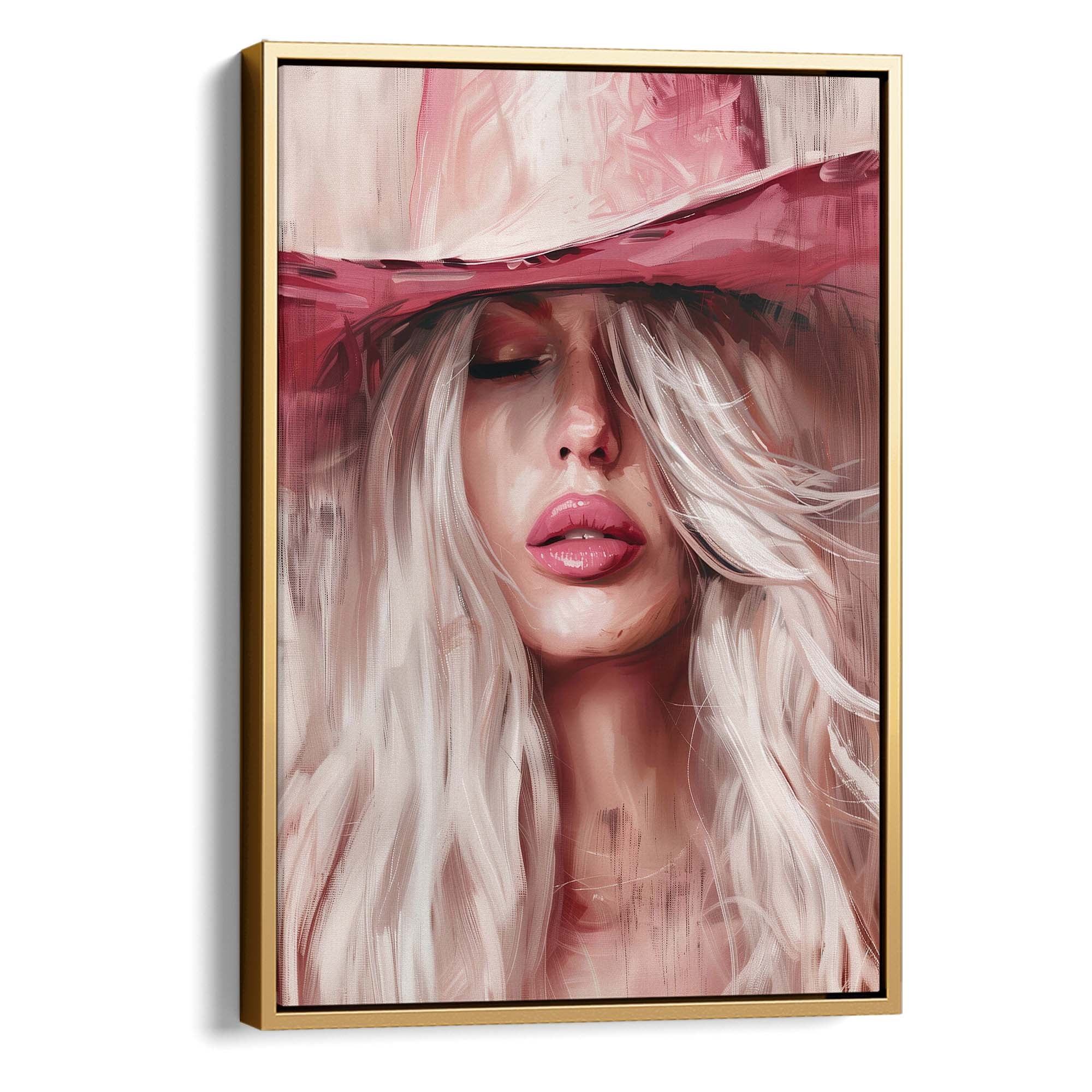 Pink Power Cowgirl Canvas Print