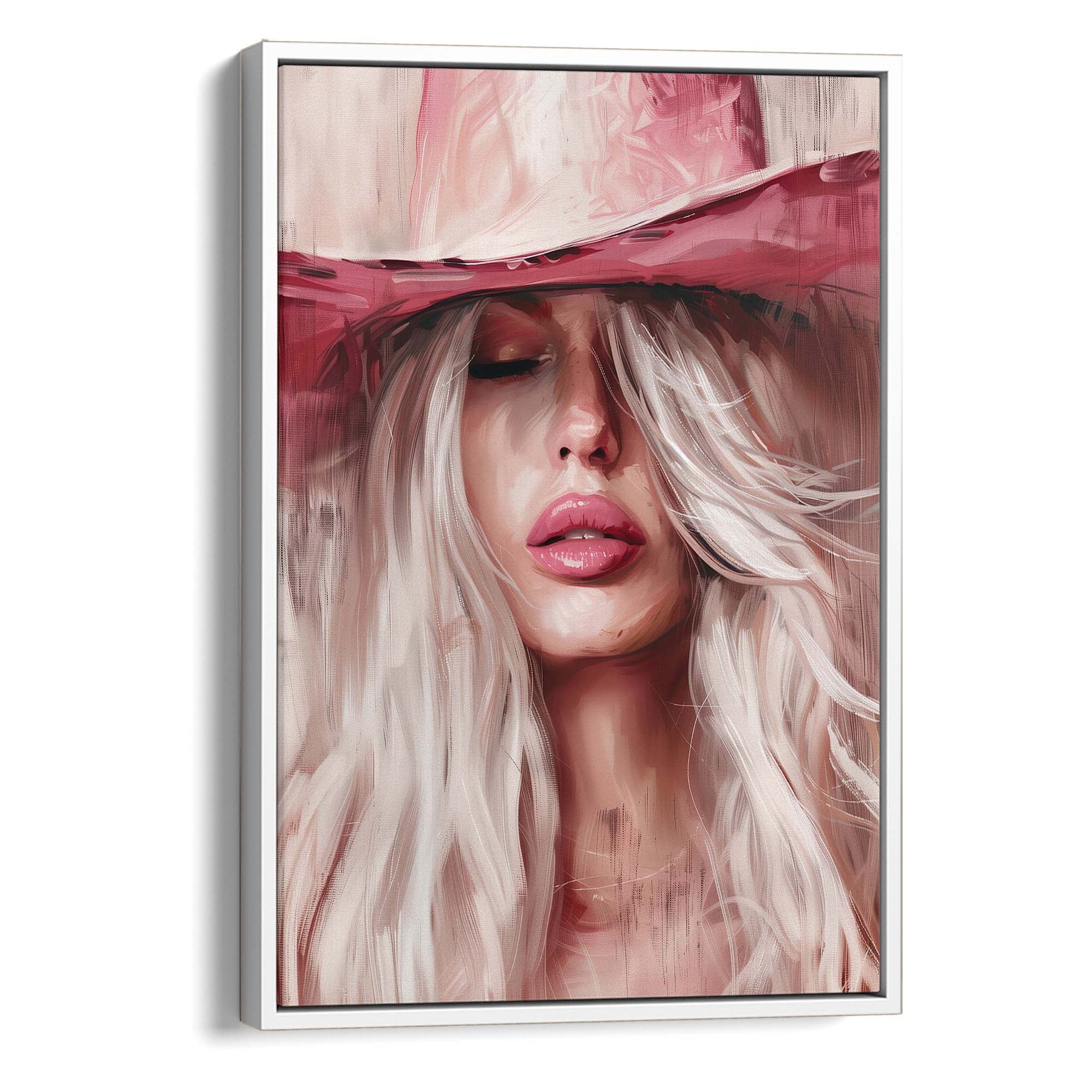Pink Power Cowgirl Canvas Print