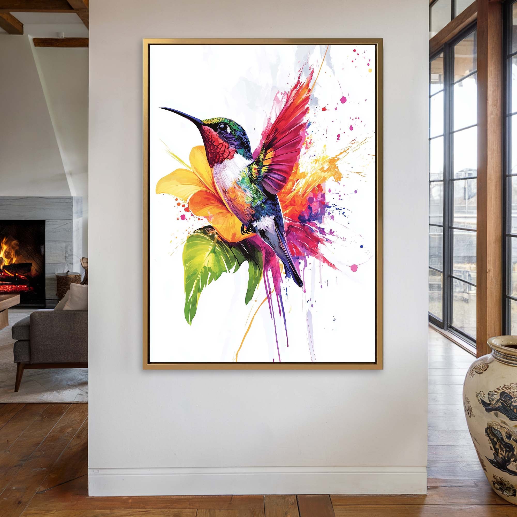 Rainbow Hummingbird No.2 Canvas Print