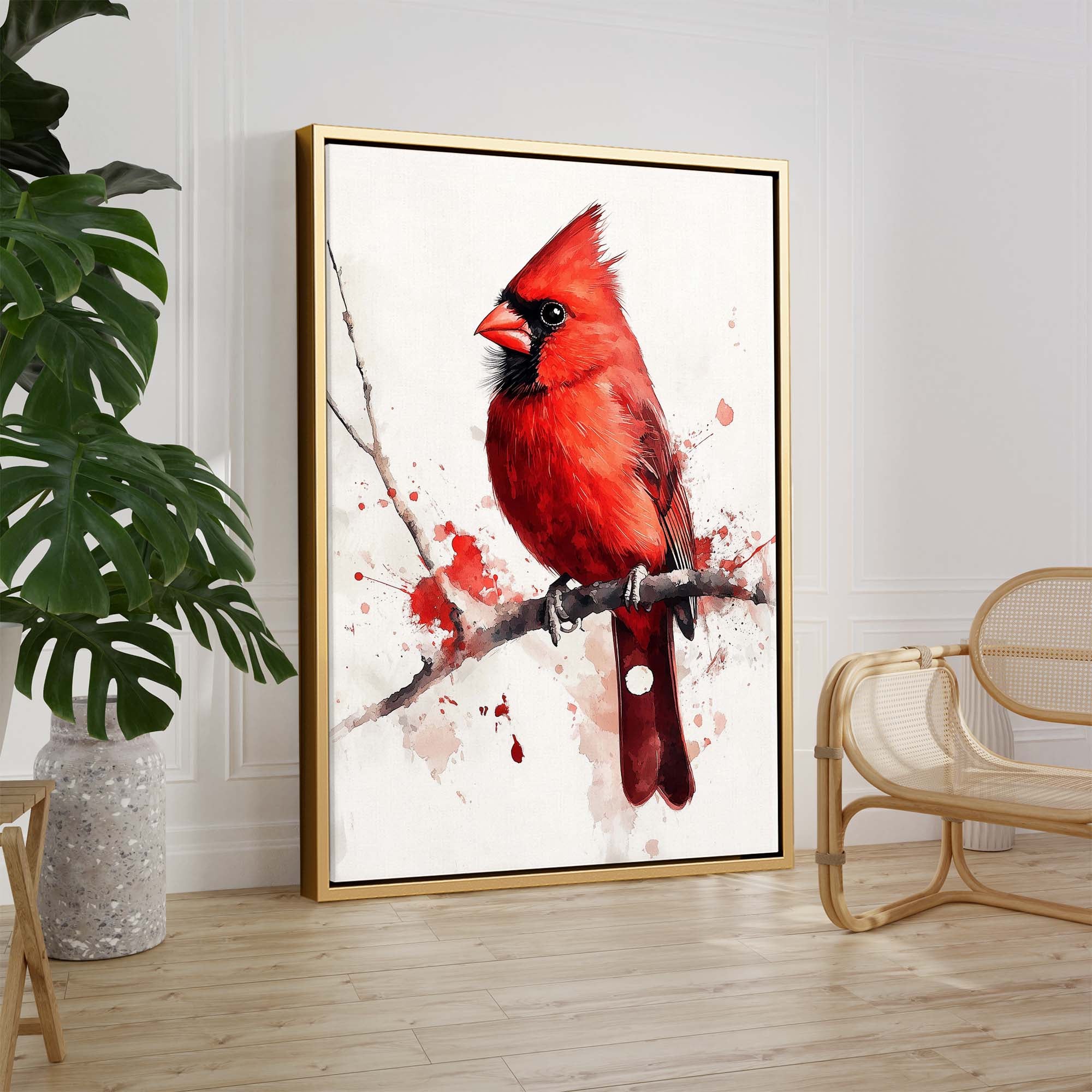 Red Branch Cardinal Canvas Print