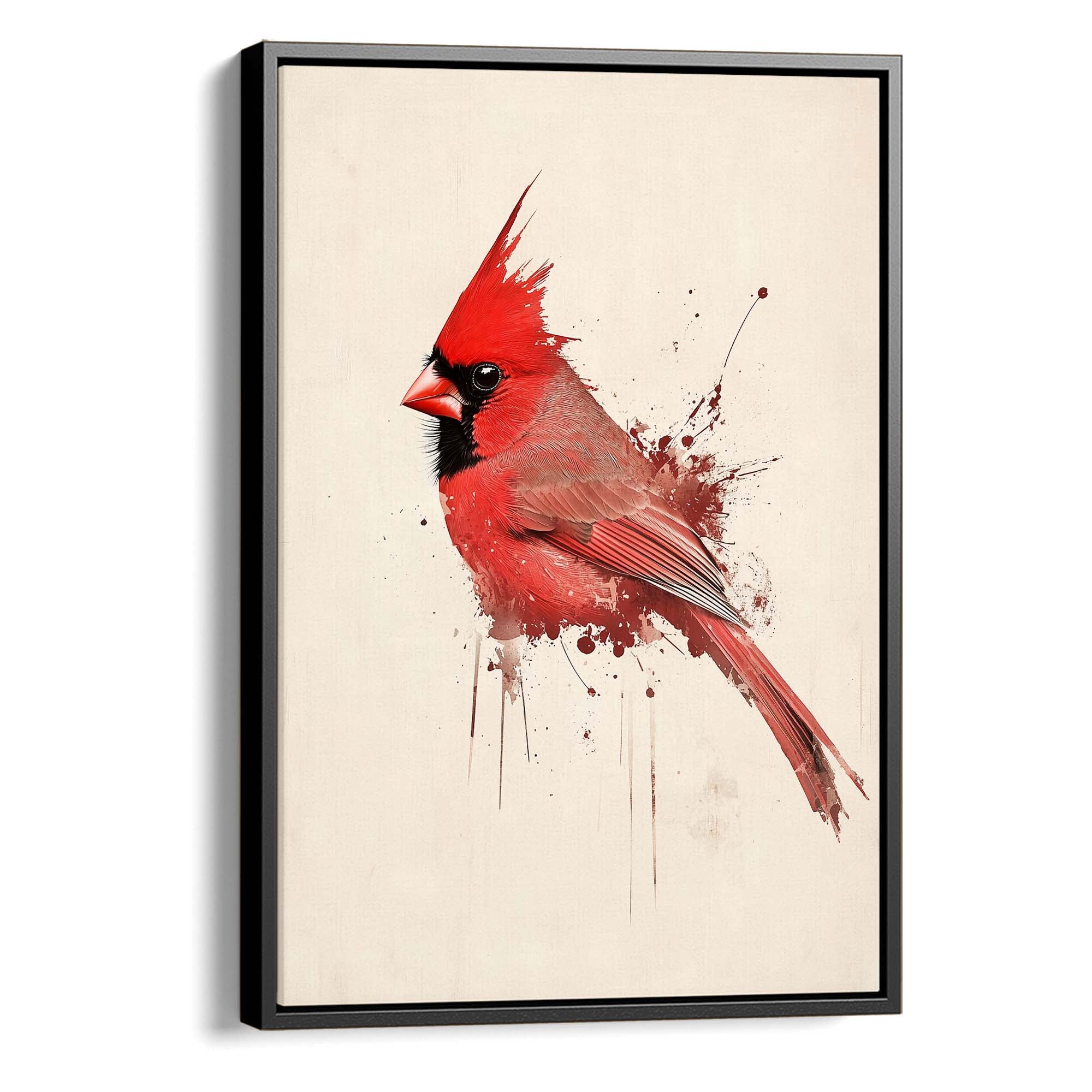 Red Cardinal Splash Canvas Print Canvas Art Wildfrog Art
