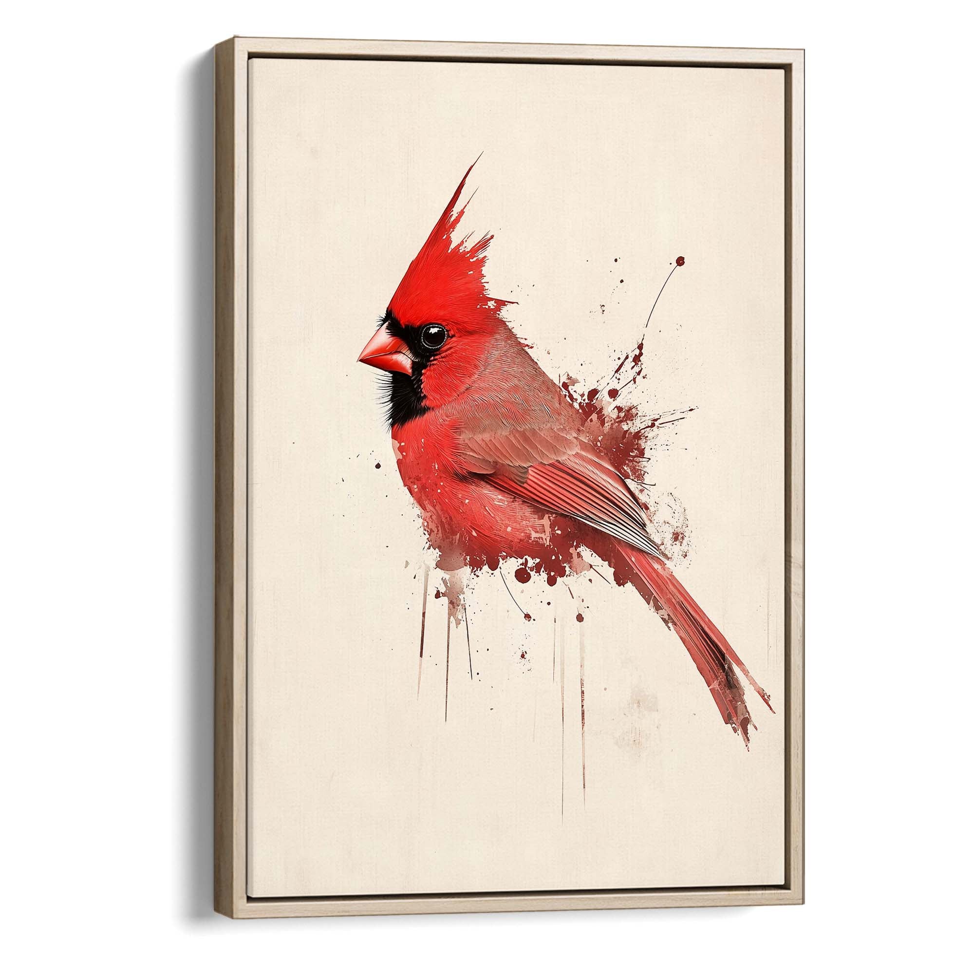 Red Cardinal Splash Canvas Print Canvas Art Wildfrog Art
