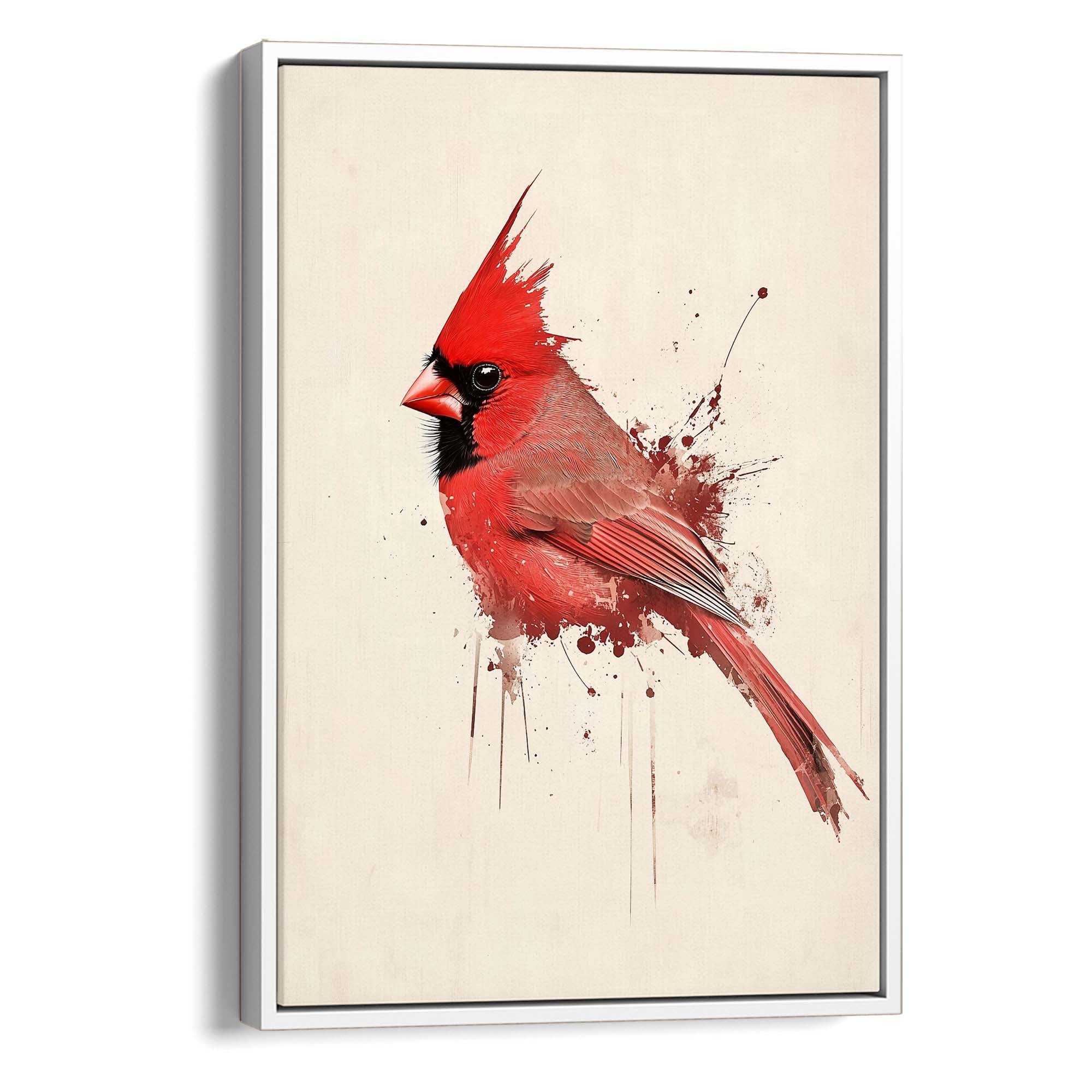 Red Cardinal Splash Canvas Print Canvas Art Wildfrog Art