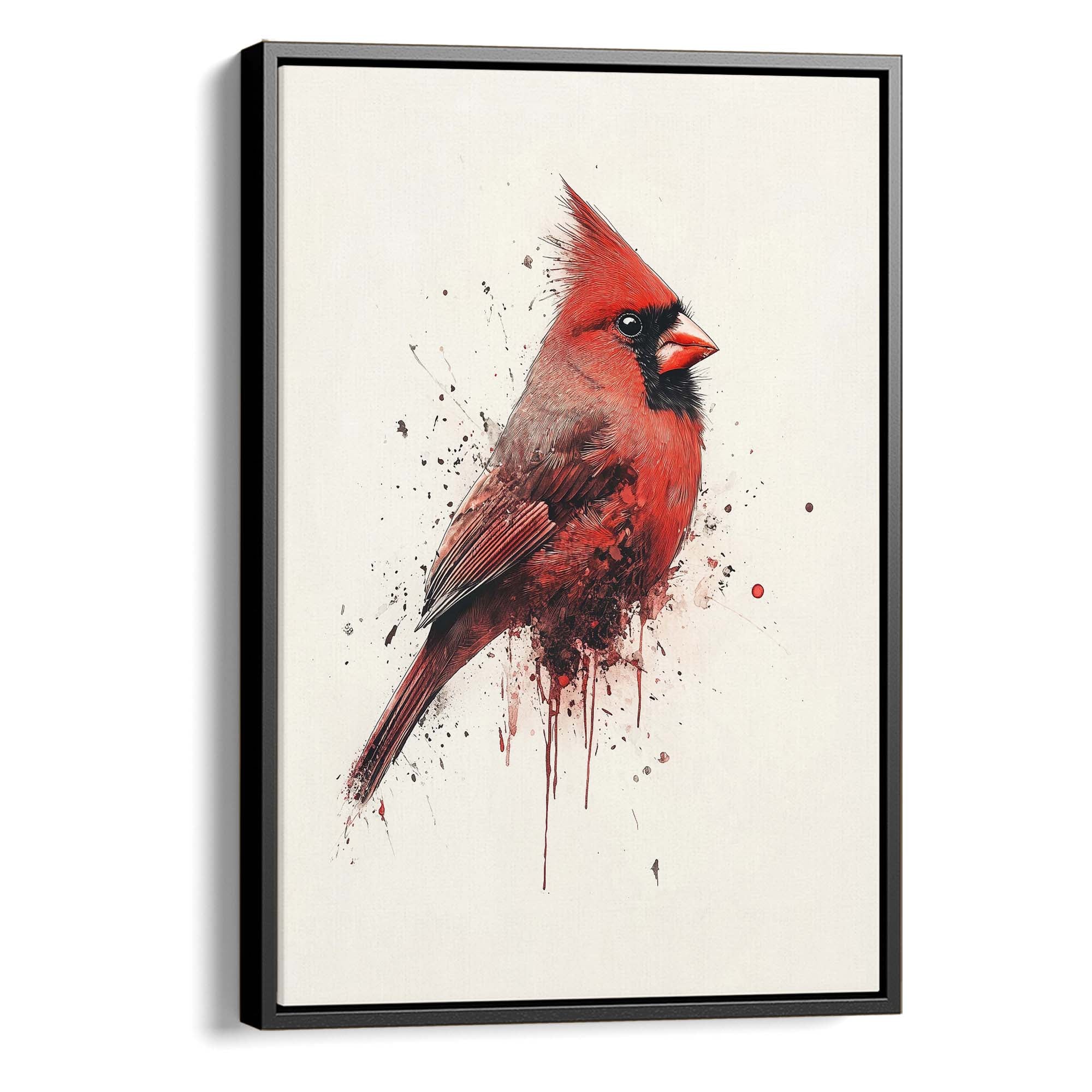 Red Cardinal Splash No2 Canvas Print Canvas Art Wildfrog Art