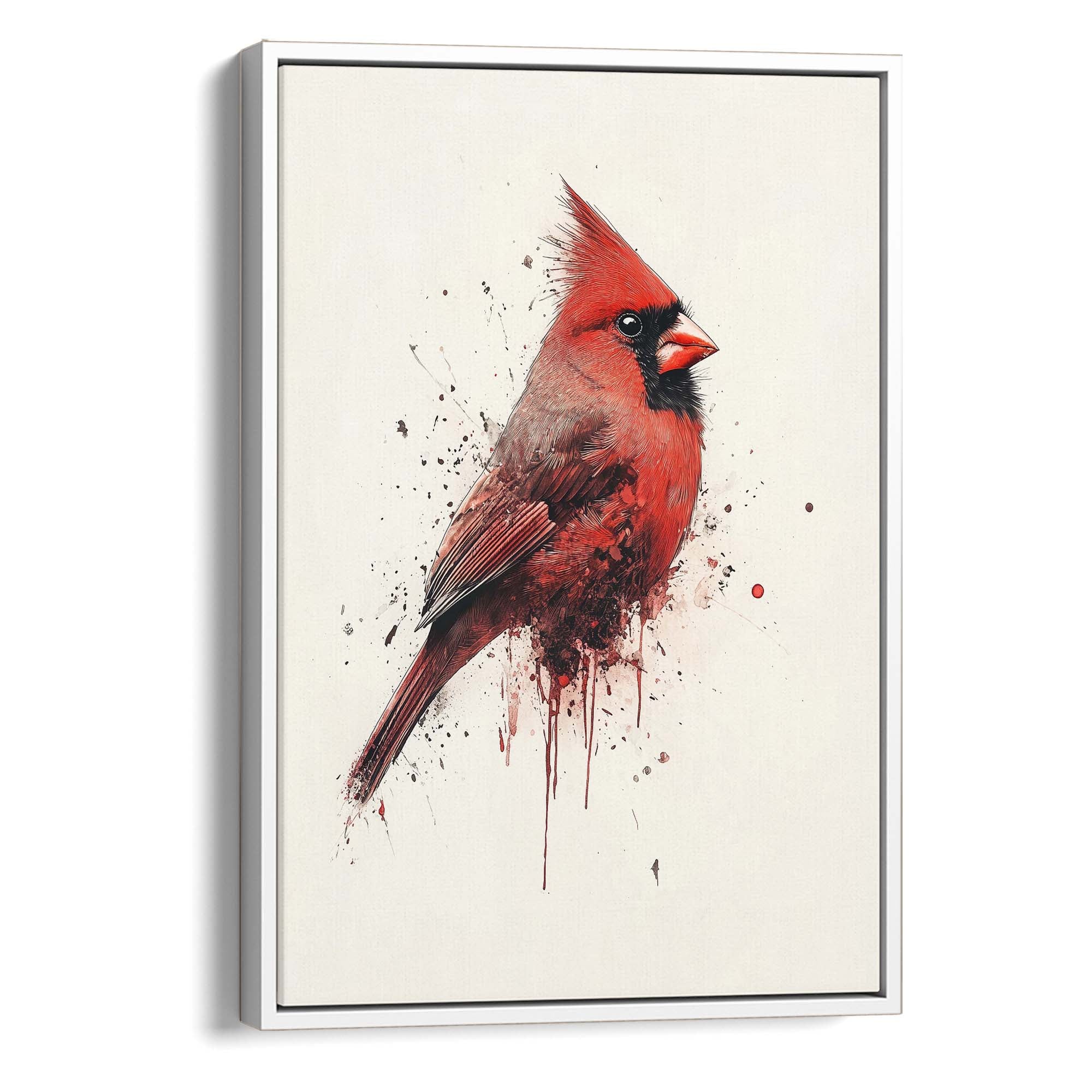 Red Cardinal Splash No2 Canvas Print Canvas Art Wildfrog Art