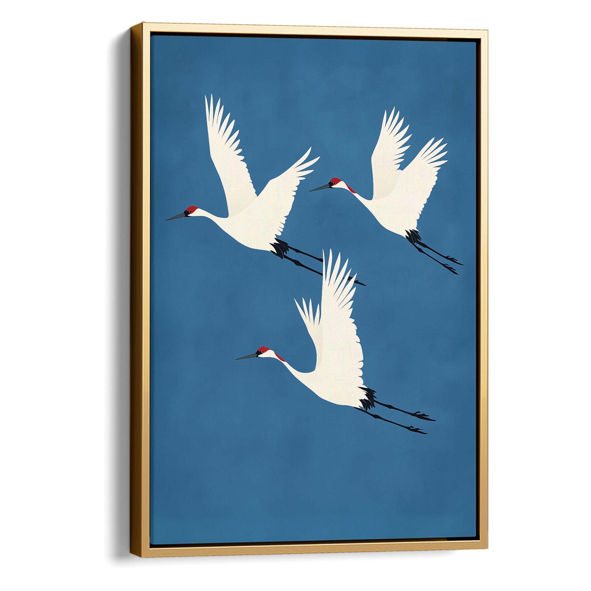 Red Crested Cranes No3 Canvas Print