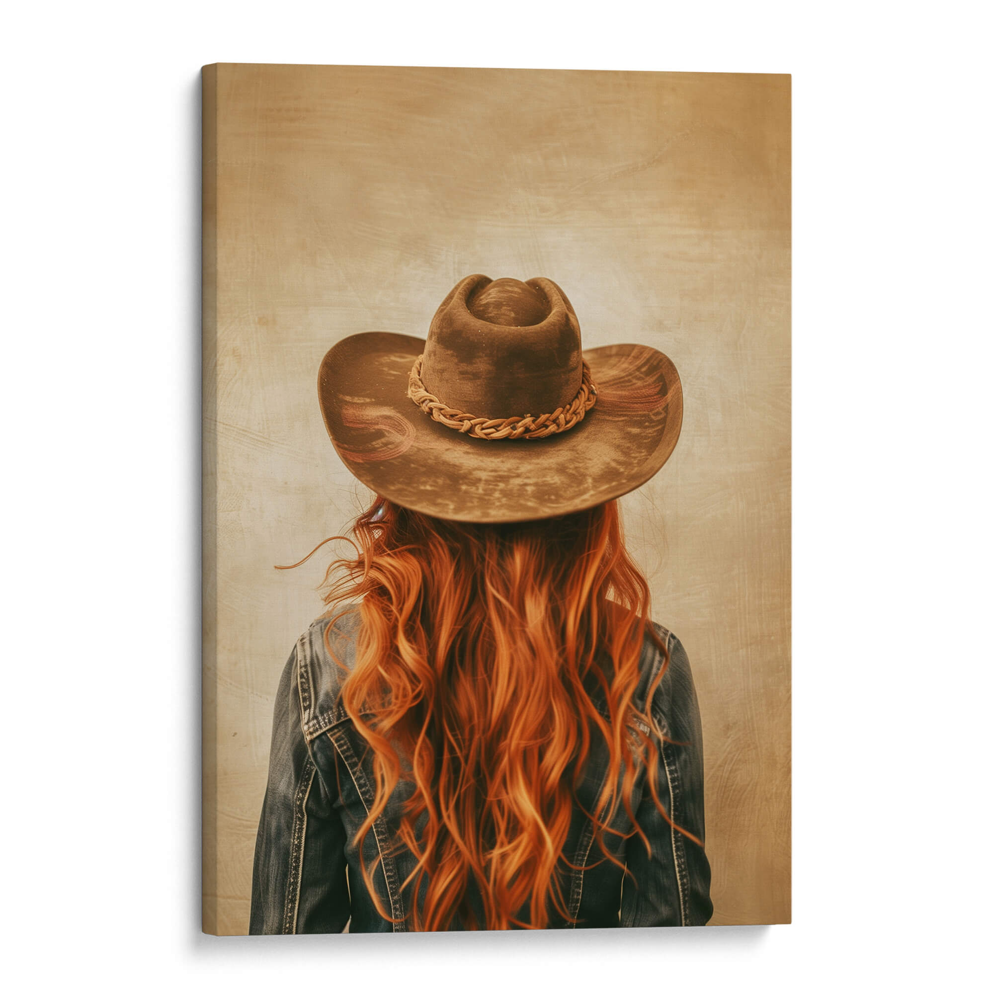 Red Hair Cowgirl No1 Canvas Print
