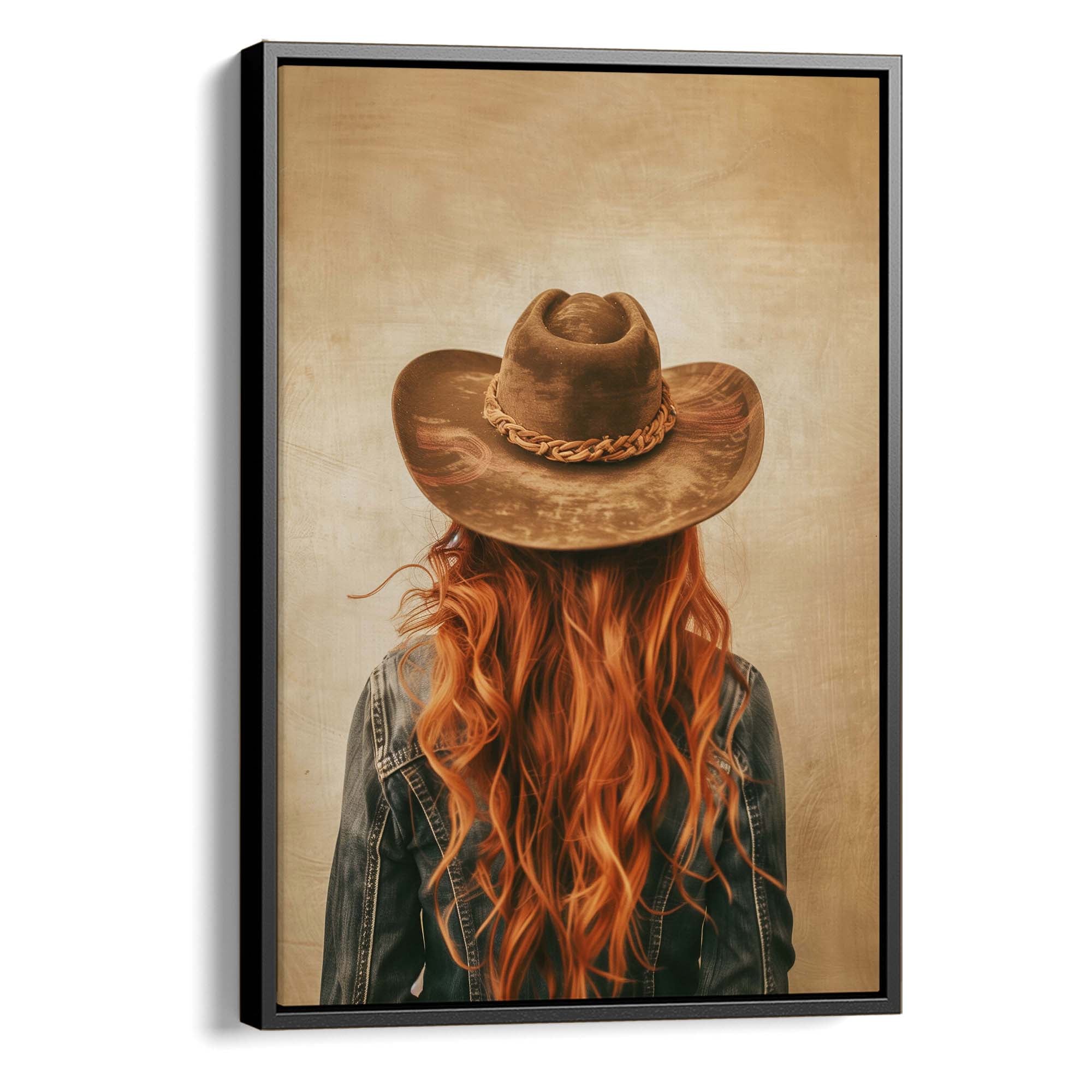 Red Hair Cowgirl No1 Canvas Print