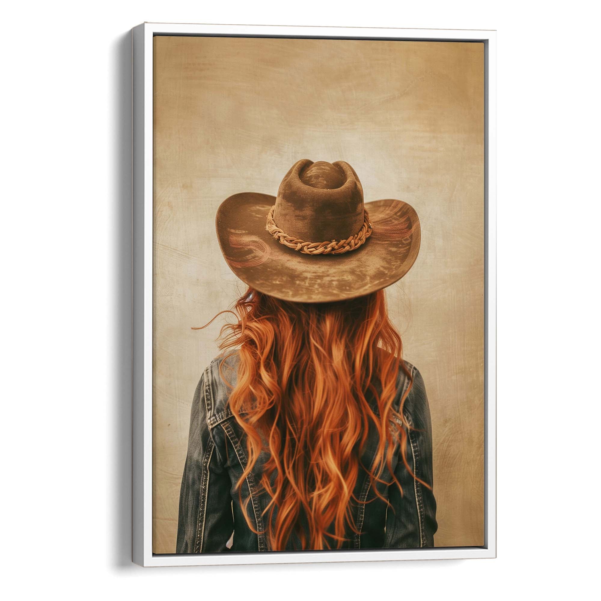 Red Hair Cowgirl No1 Canvas Print
