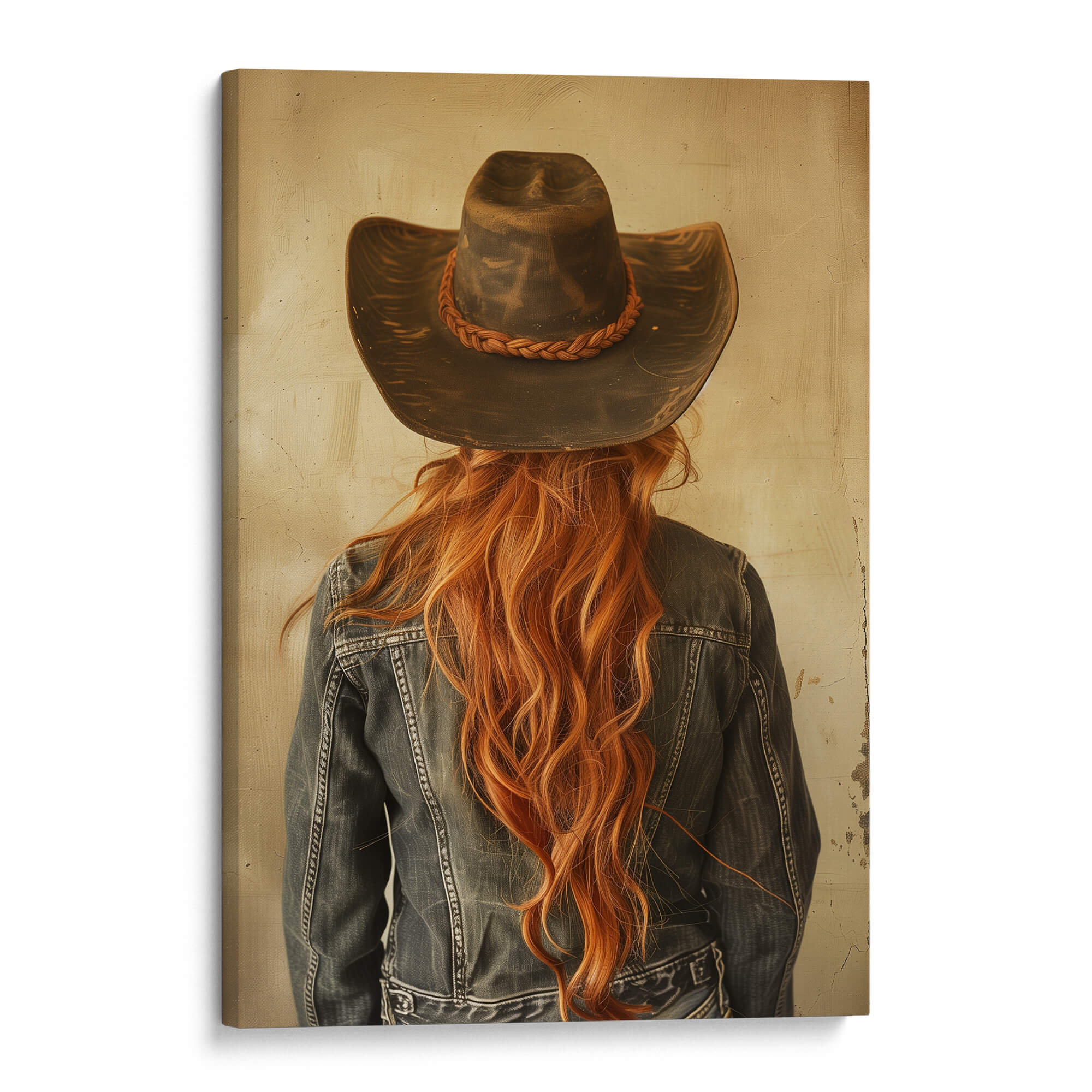 Red Hair Cowgirl No2 Canvas Print