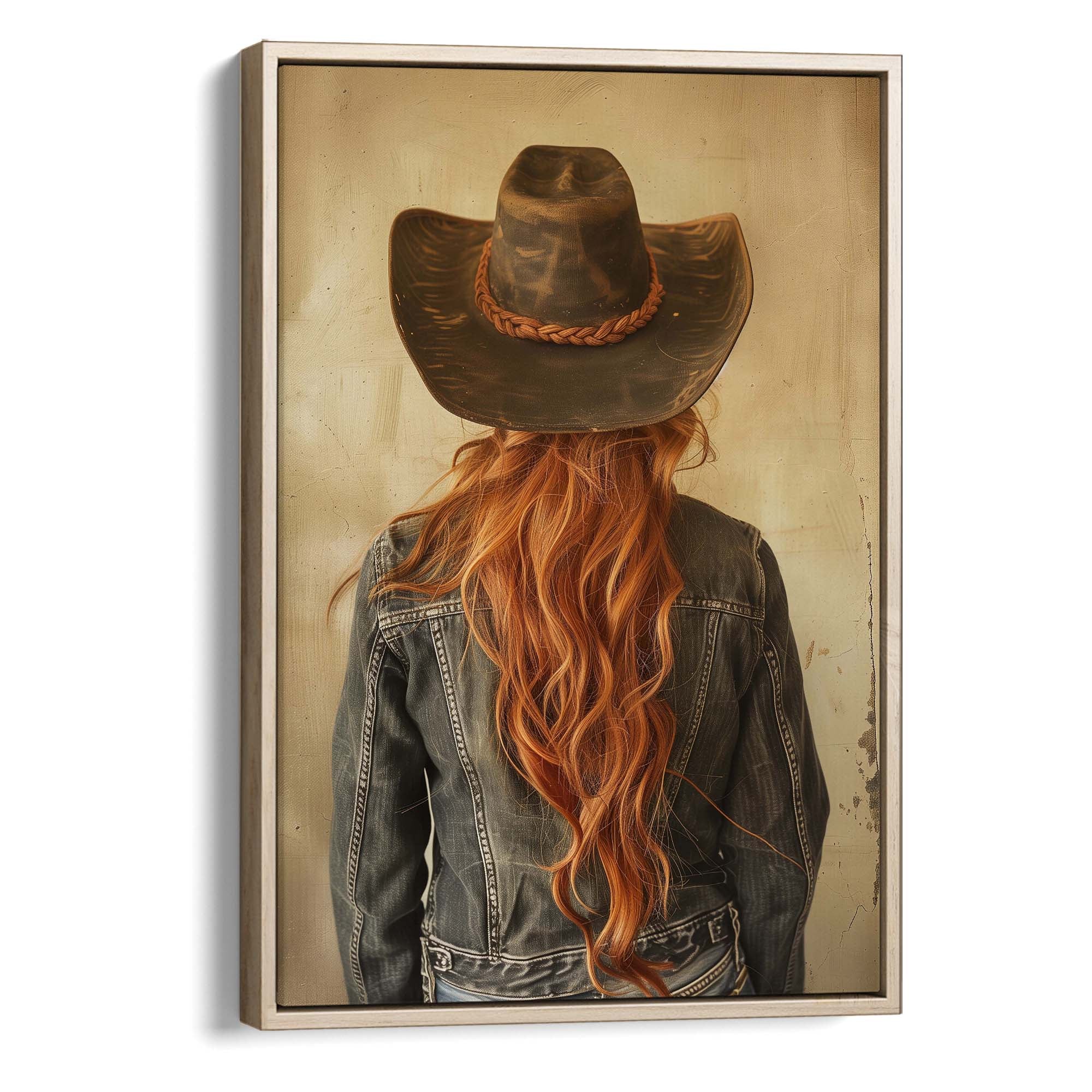 Red Hair Cowgirl No2 Canvas Print
